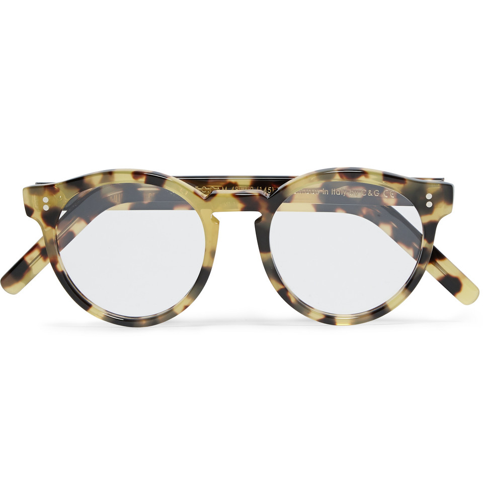 Cutler Gross Round Frame Tortoiseshell Acetate Optical Glasses In Yellow For Men Lyst