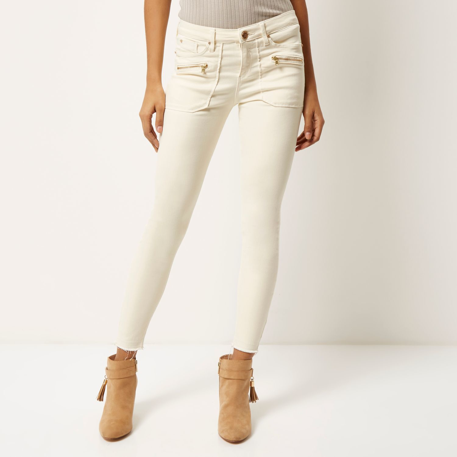 cream jeggings uk