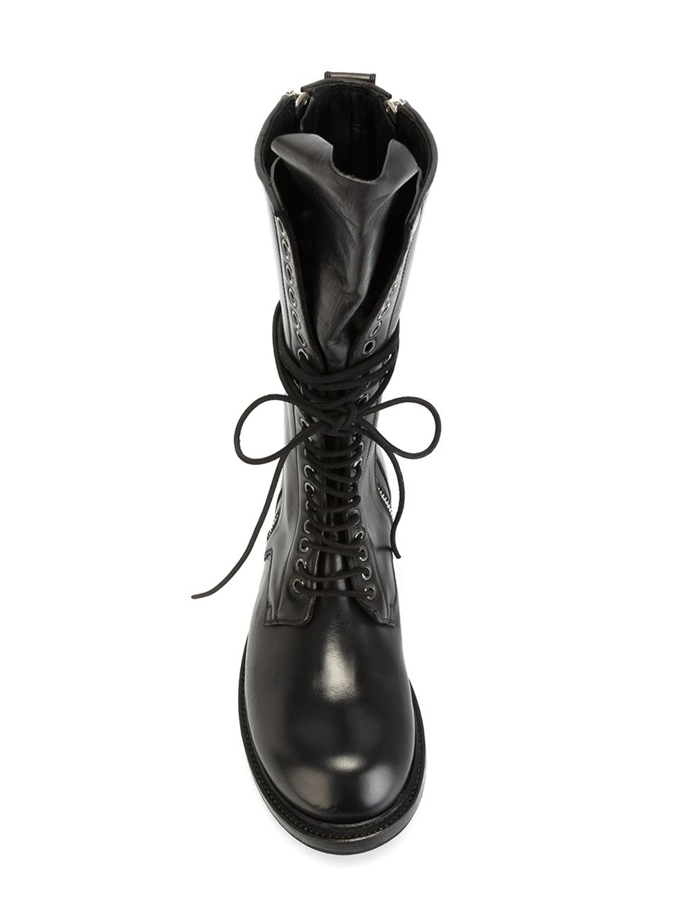 Rick Owens Lace-up Combat Boots 36