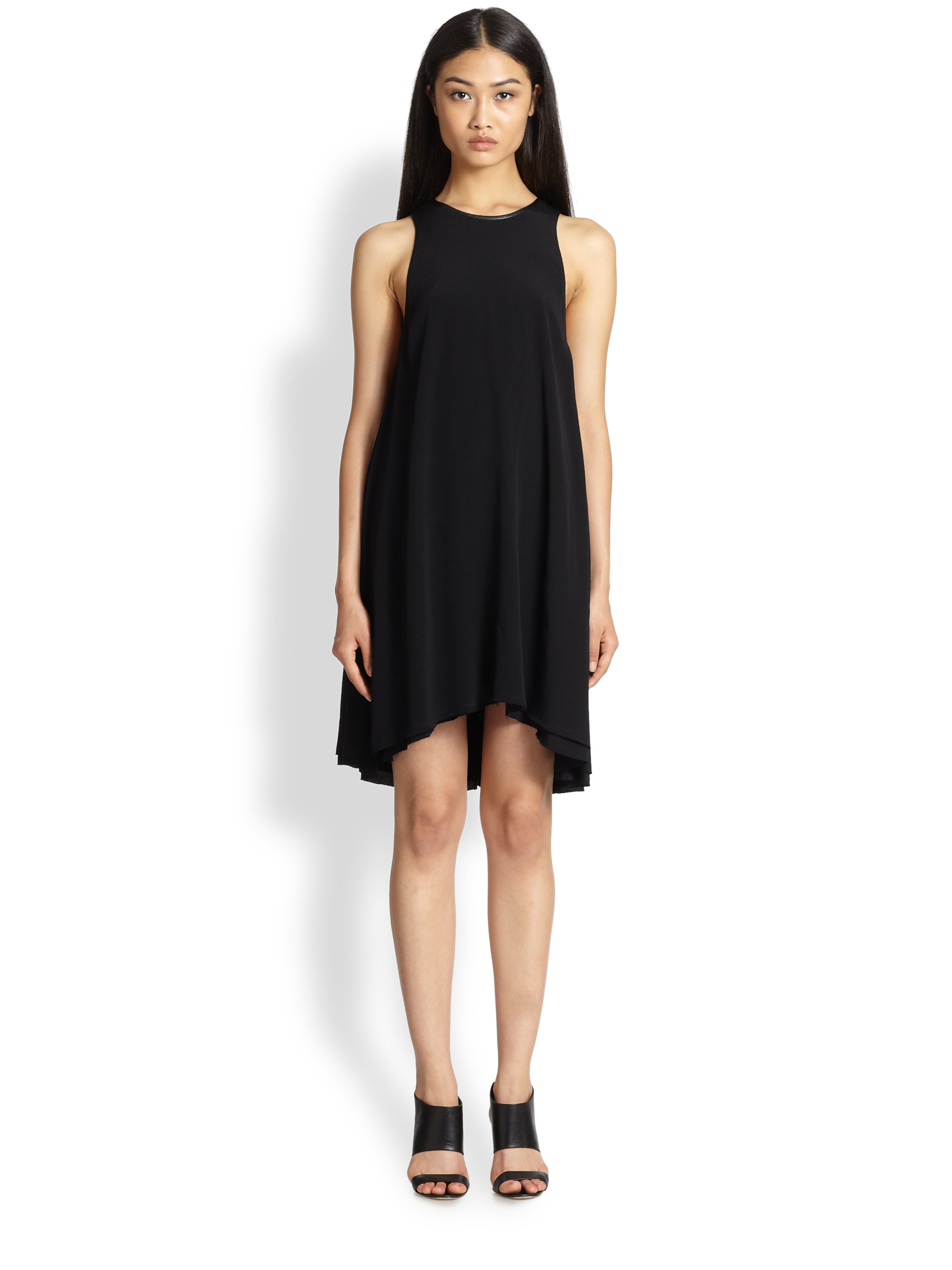 Black trapeze dress