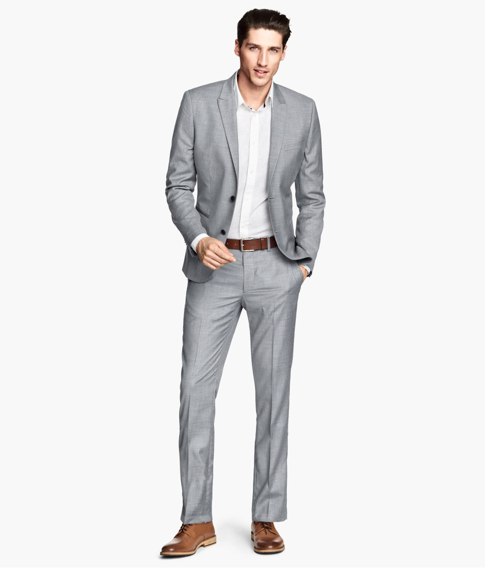 Lyst - H&m Suit Trousers in Gray for Men