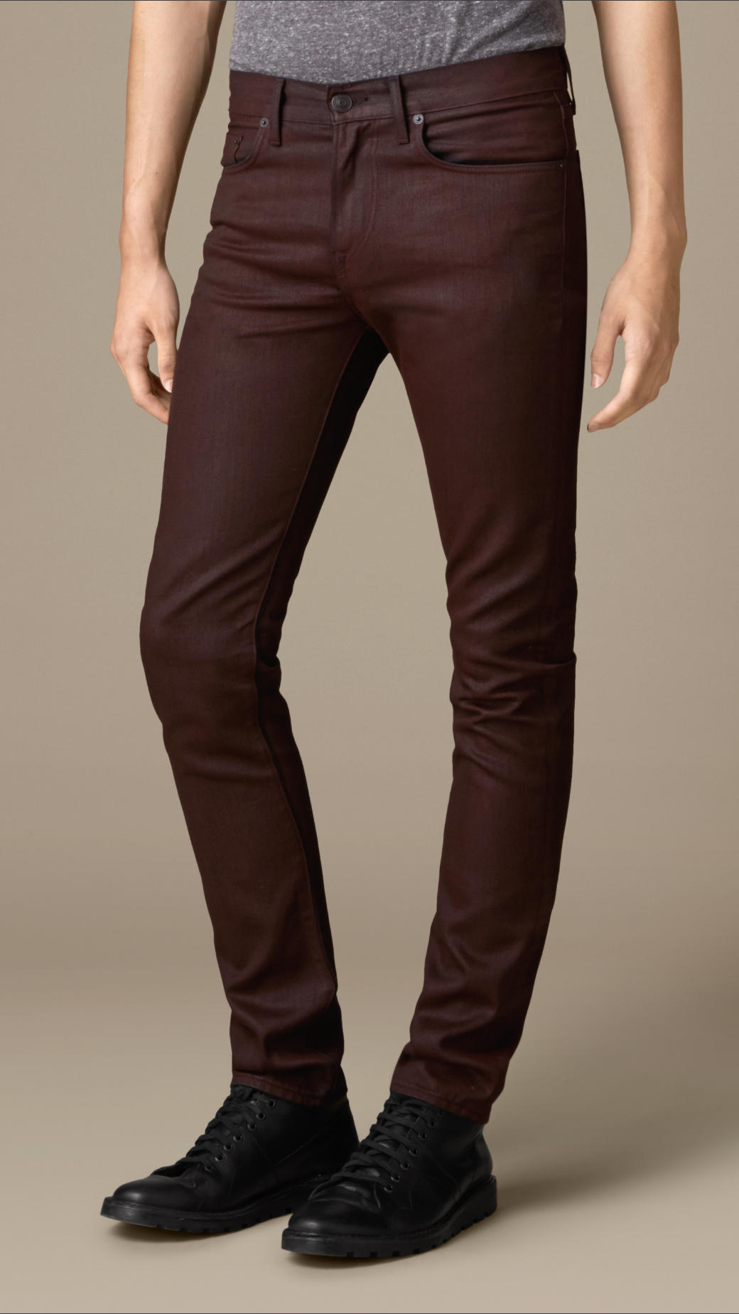 Lyst - Burberry Slim Fit Hand-Sprayed Jeans in Brown for Men