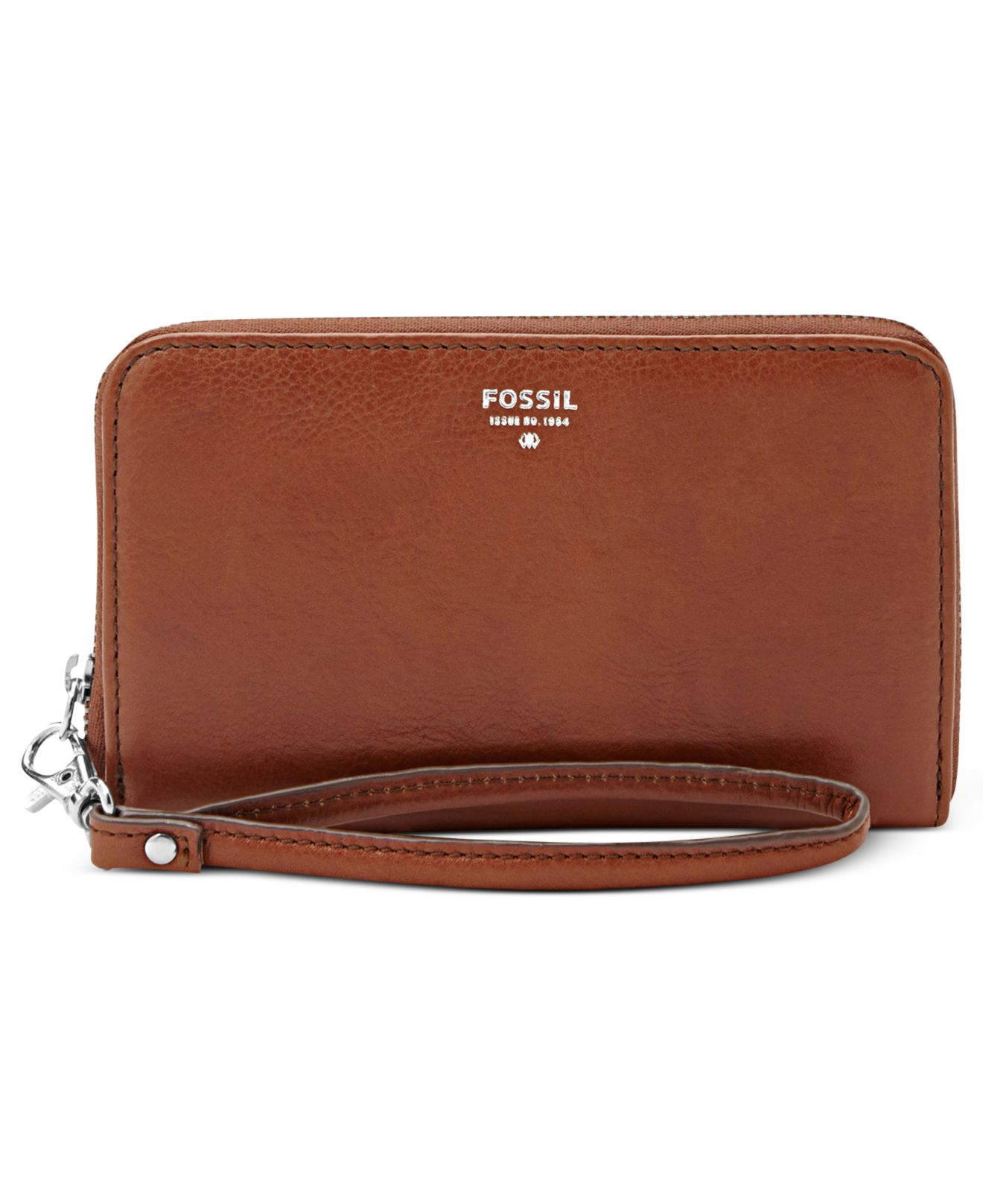 Fossil Sydney Leather Zip Phone Wallet in Red - Lyst