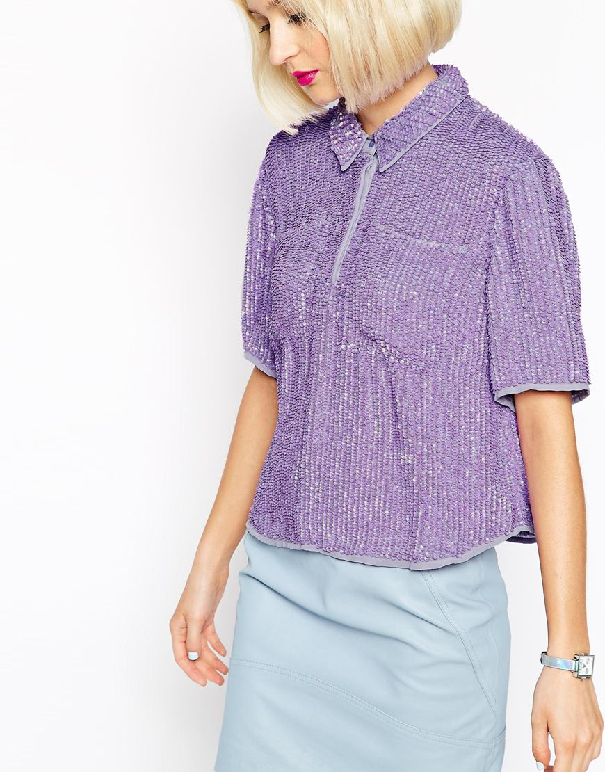 asos purple t shirt