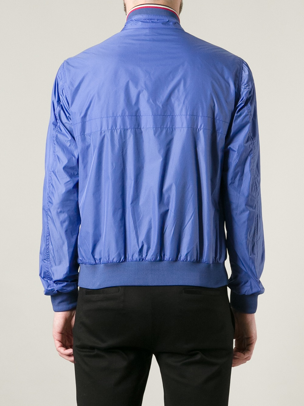 Moncler Windbreaker Jacket in Blue for Men - Lyst