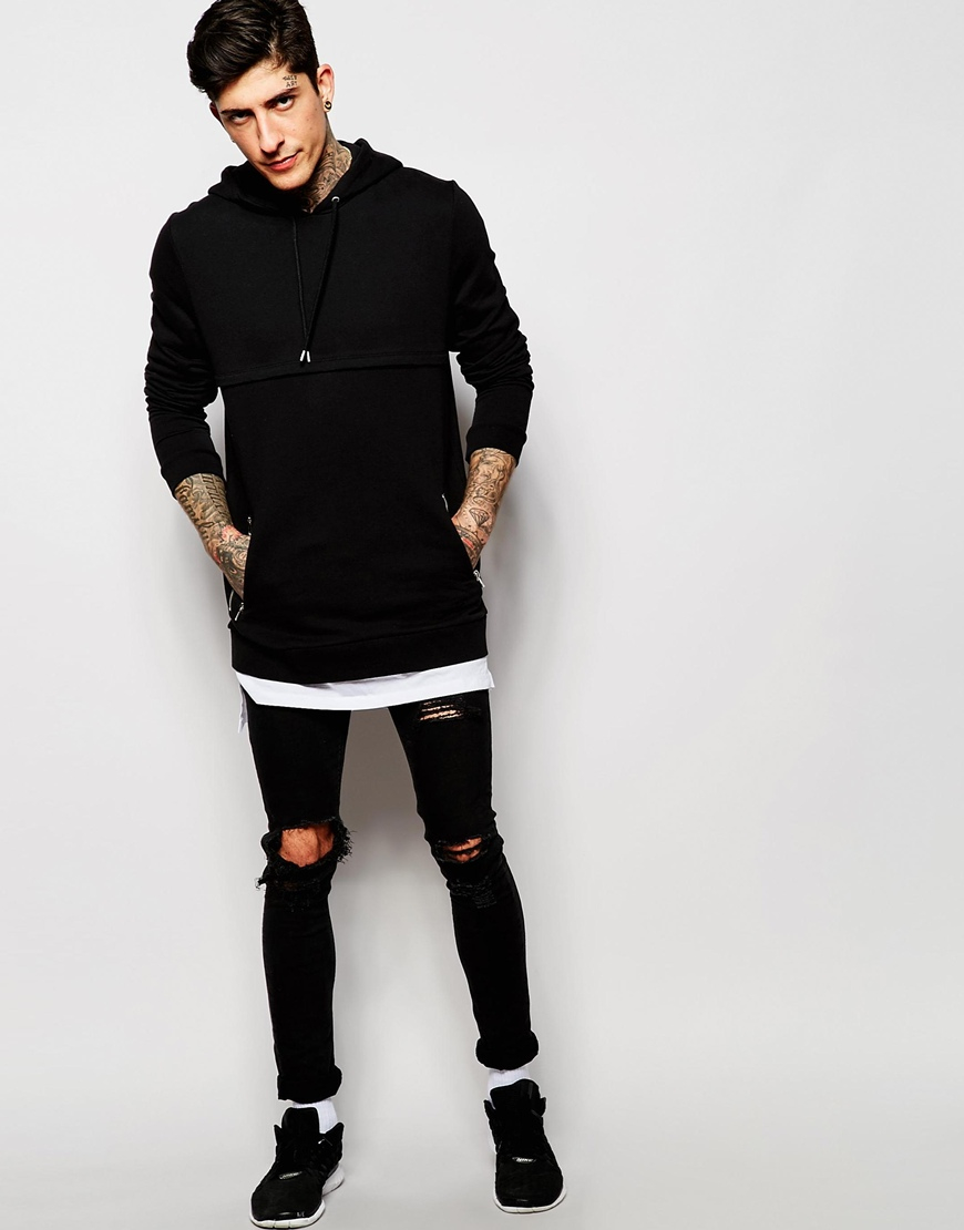 hoodie without shirt underneath