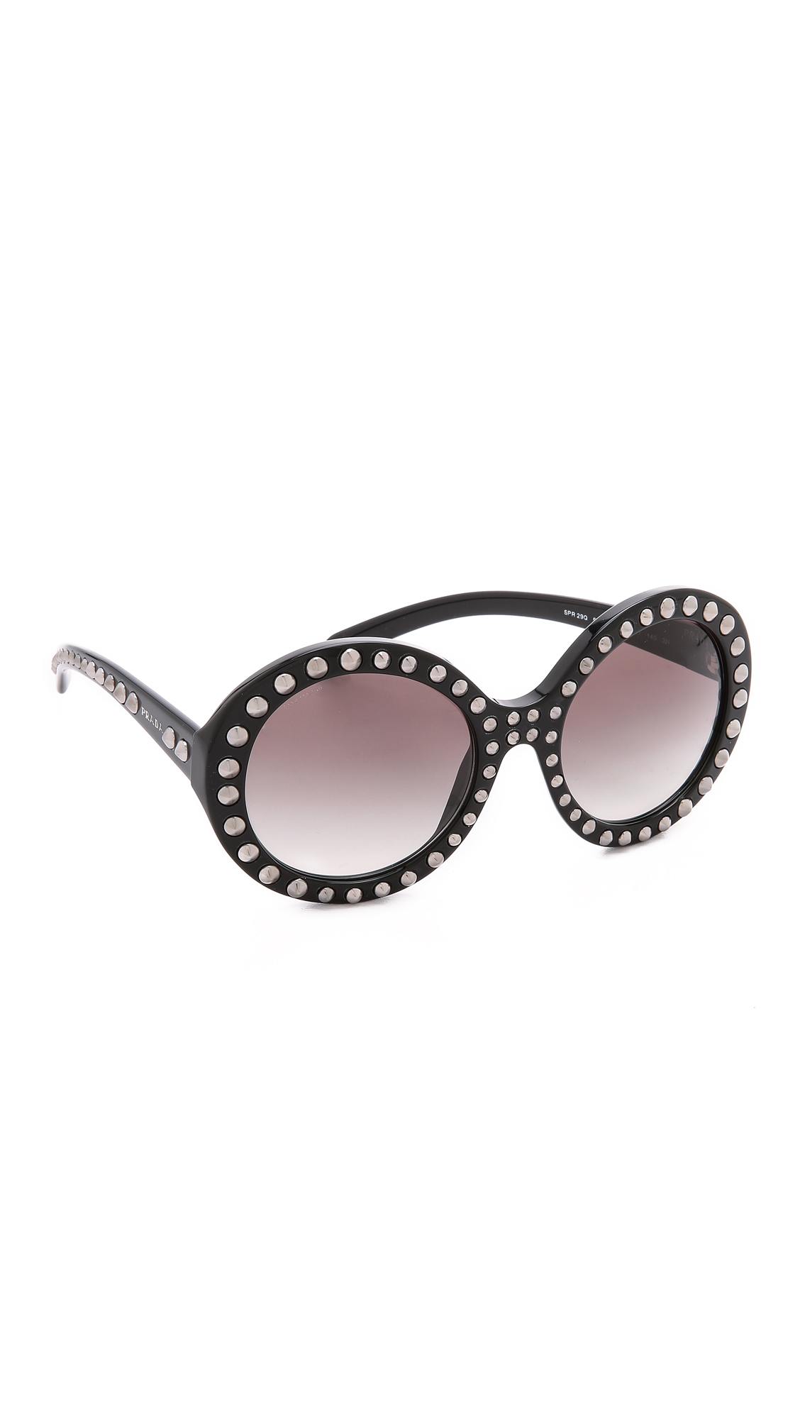 prada studded 170mm shield sunglasses