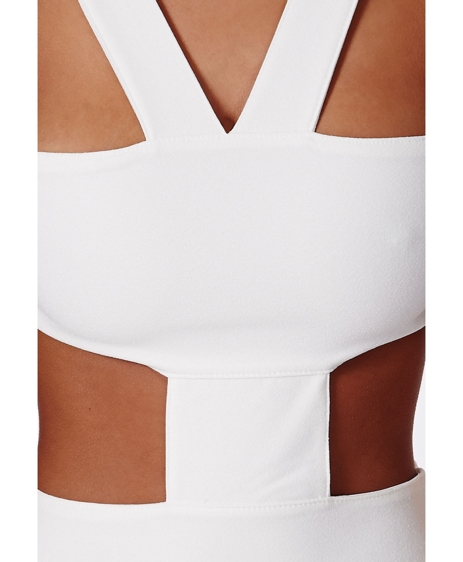 white cutout bodycon