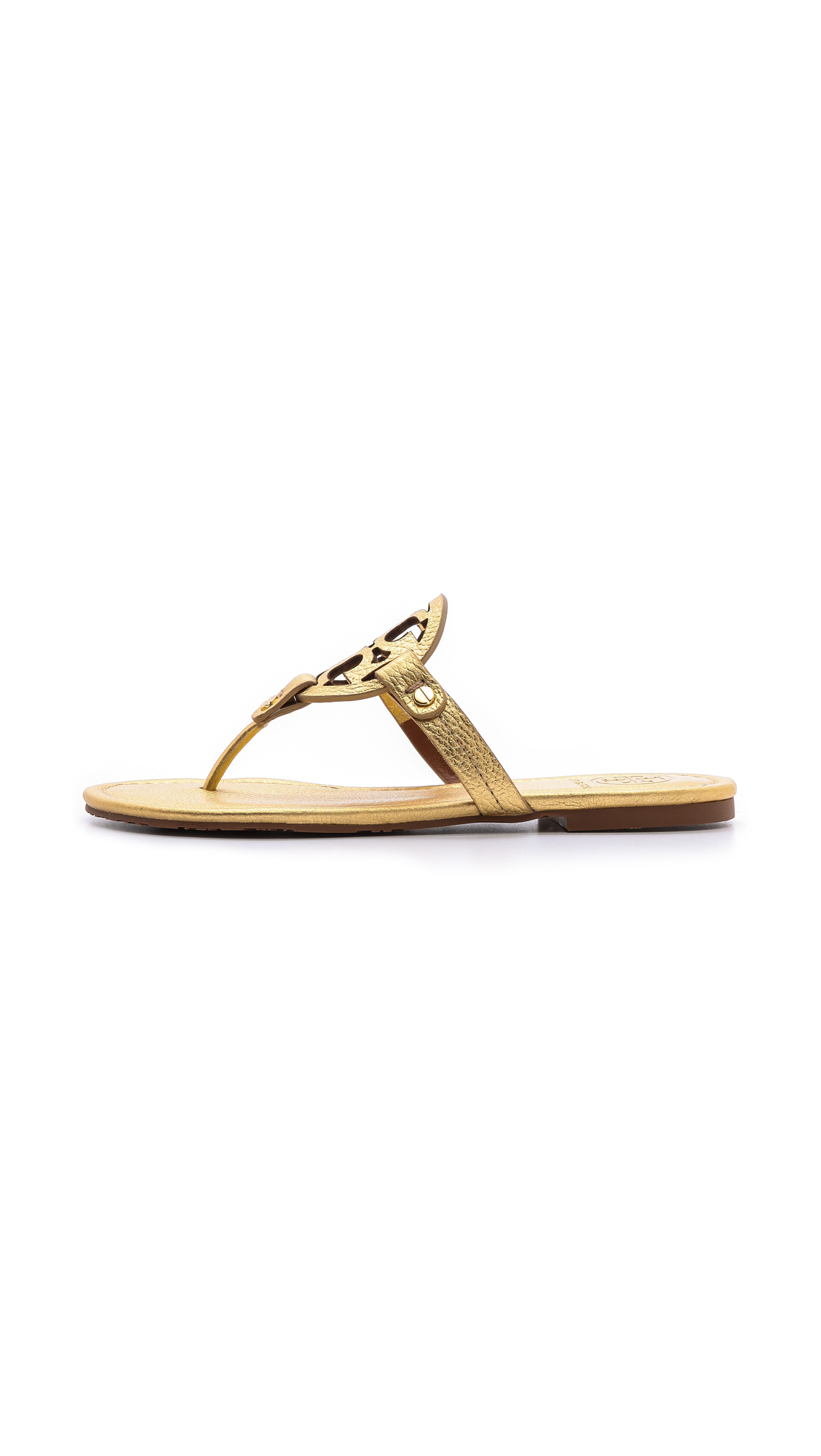 Tory Burch Miller Thong Sandals - Gold in Metallic - Lyst