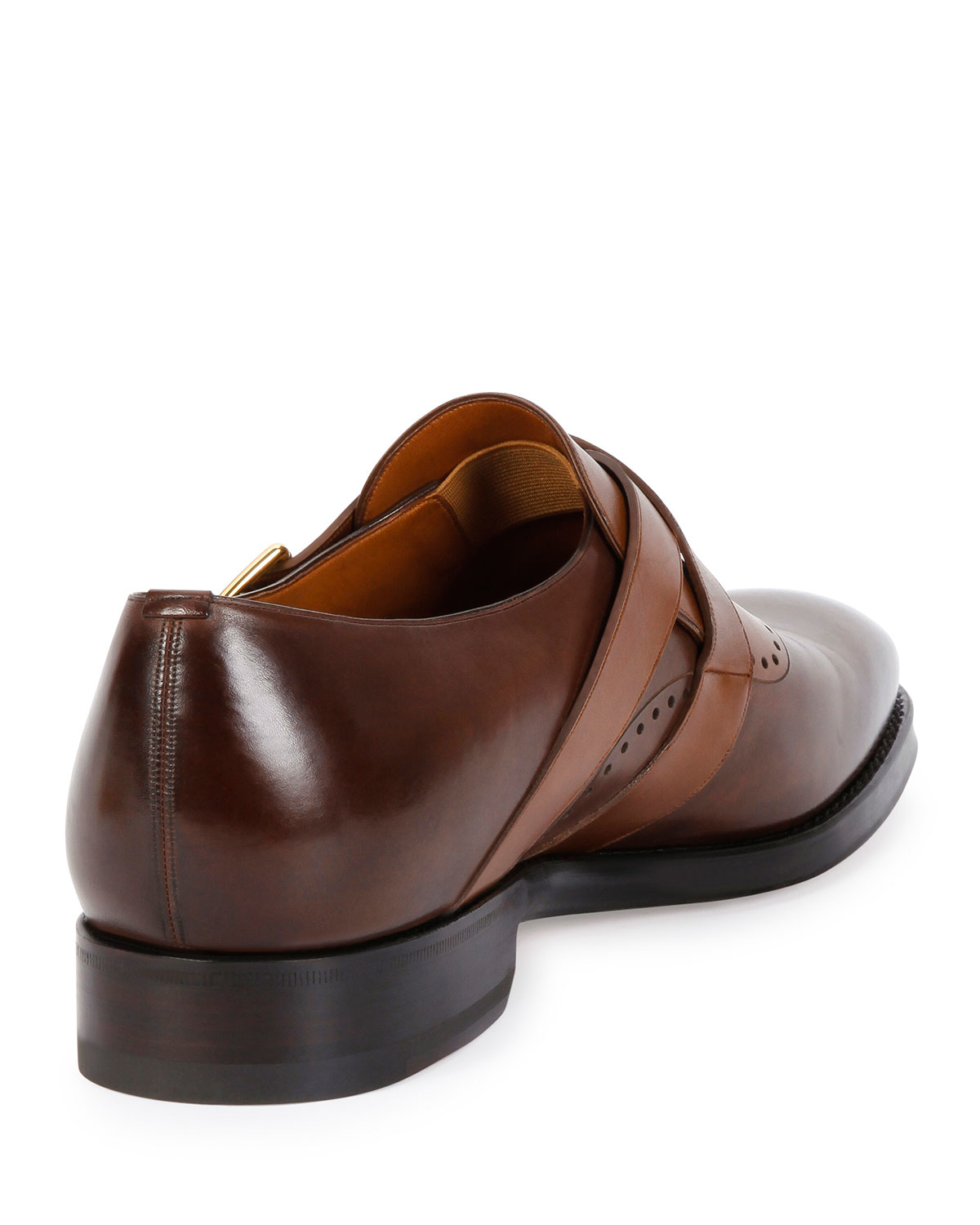 Bally Schuman Leather Monkstrap Shoe in Brown for Men Lyst