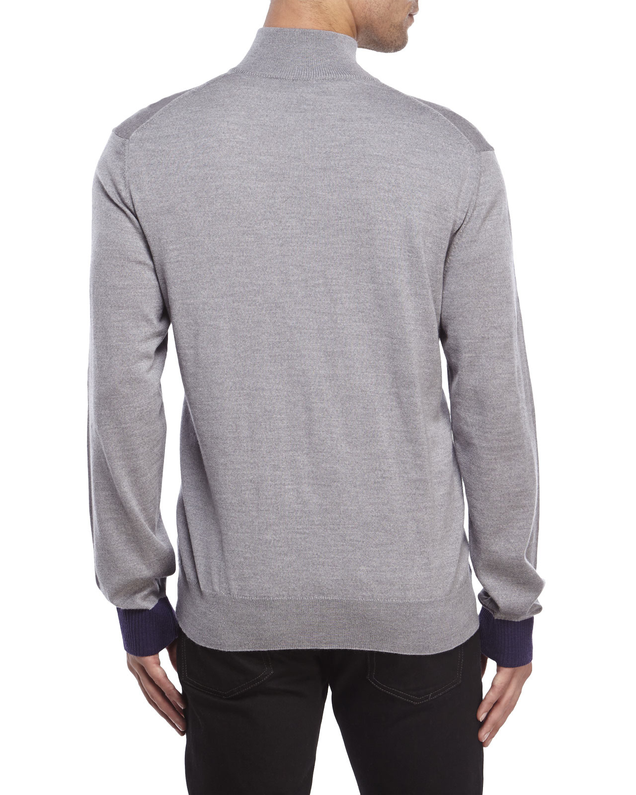 Lyst - Psycho bunny Quarter-Zip Sweater in Gray for Men