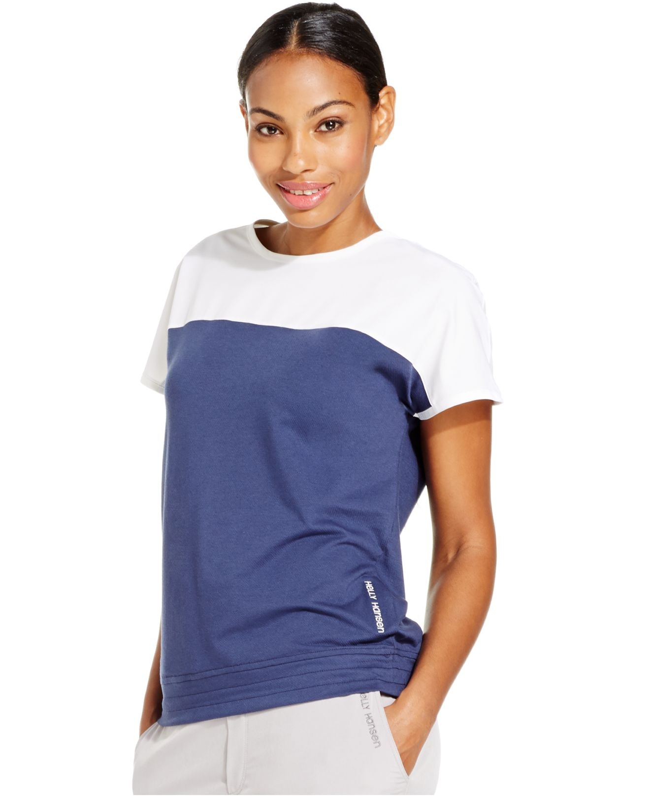 M : Helly Hansen Men s HH Dry Stripe Base Layer Crew