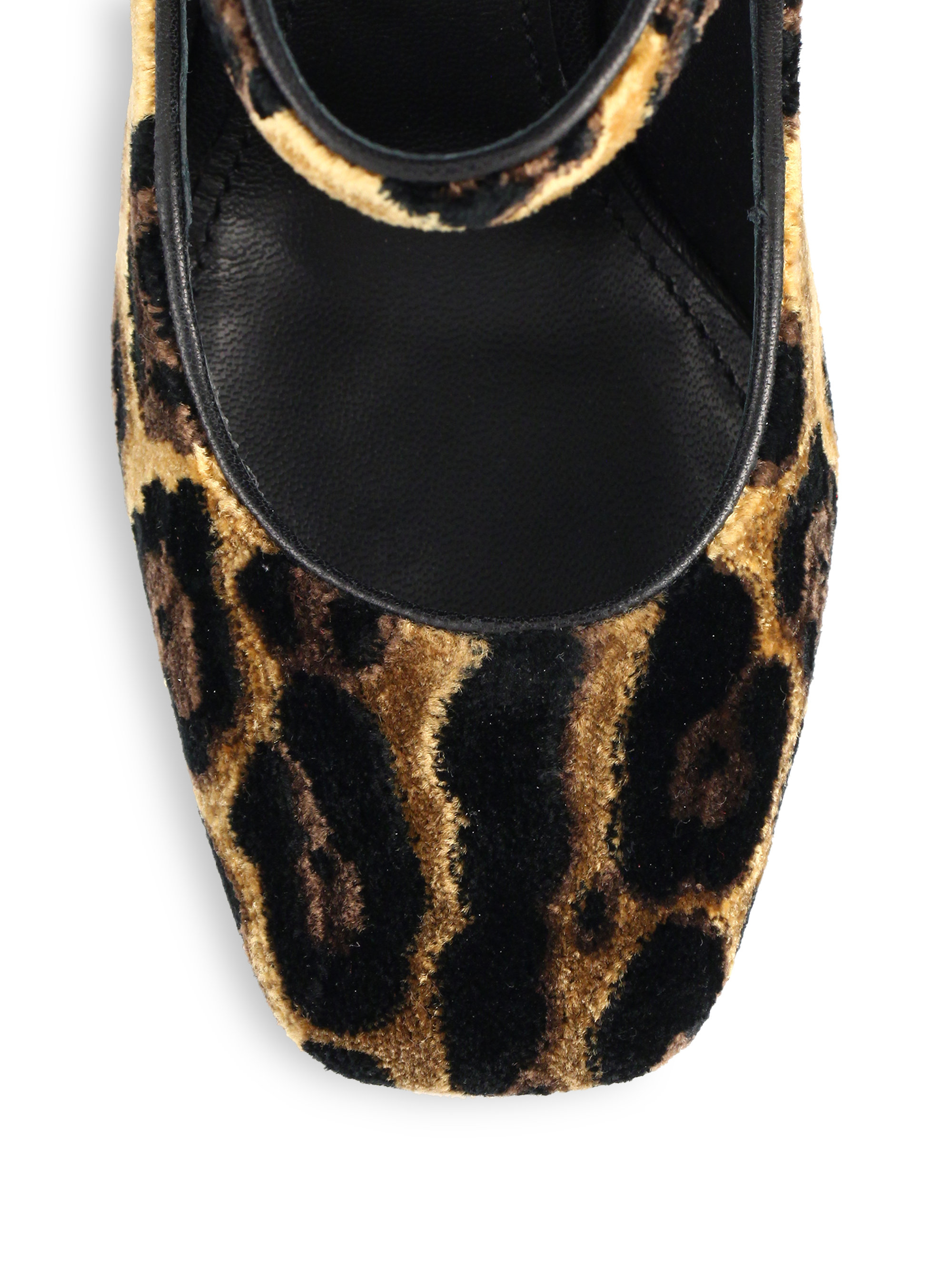 Dolce & Gabbana Embroidered Leopard-print Velvet Mary Jane Pumps | Lyst