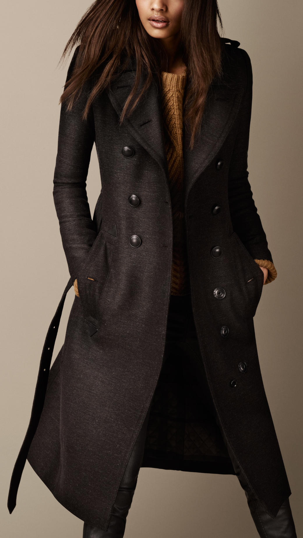 long wool trench