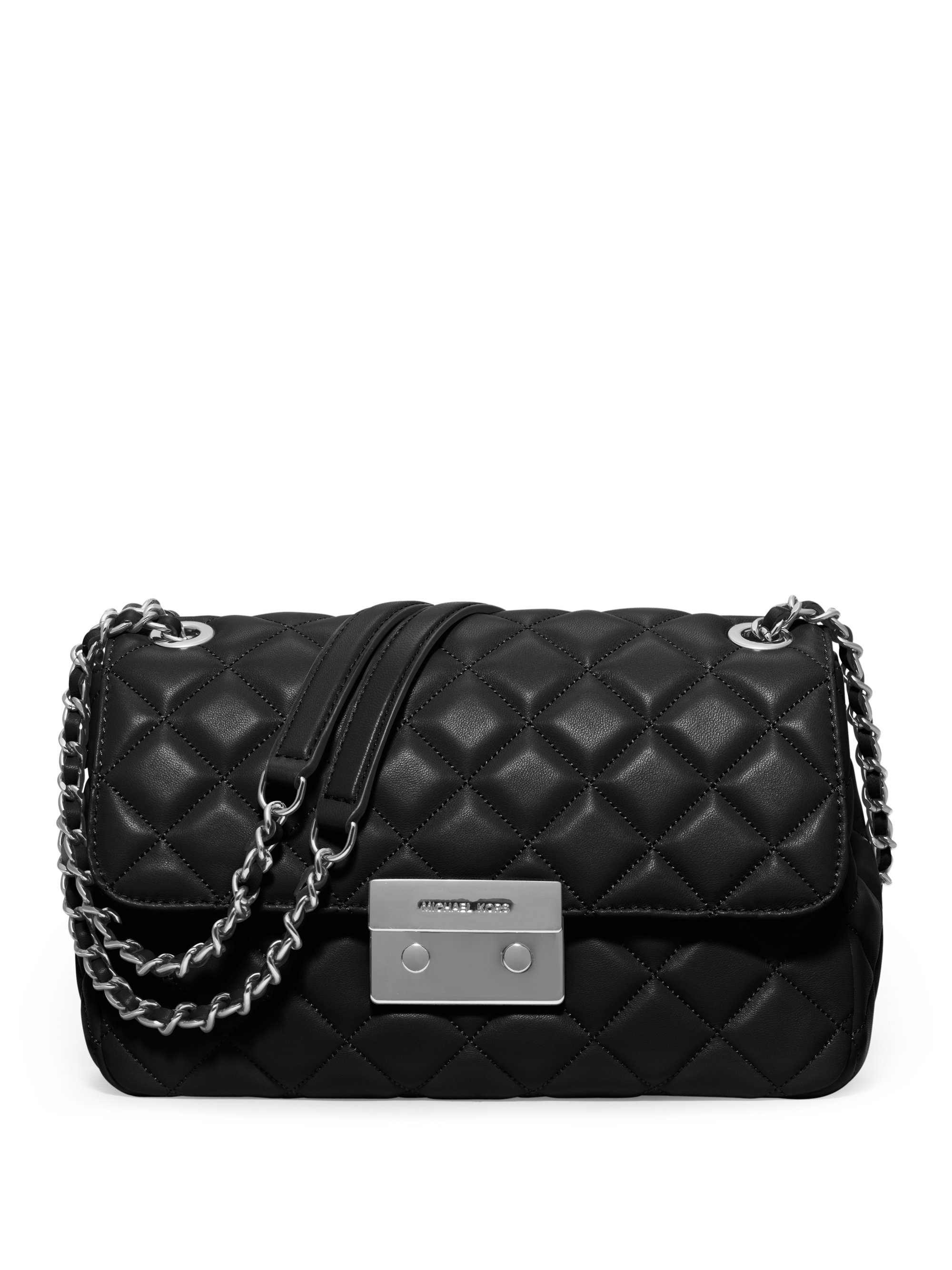 black quilted mk purse