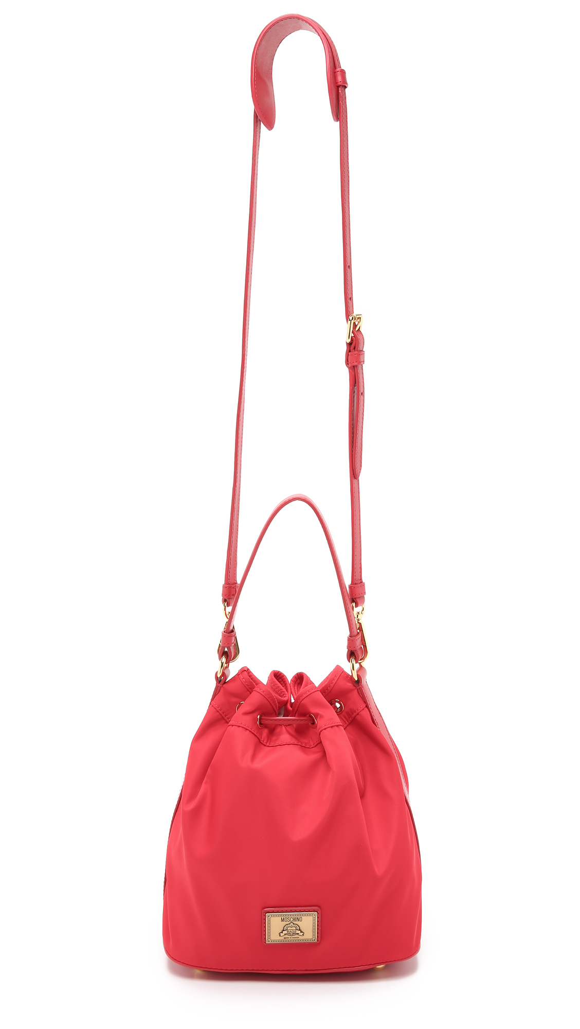 Moschino Nylon Bucket Bag Red Lyst