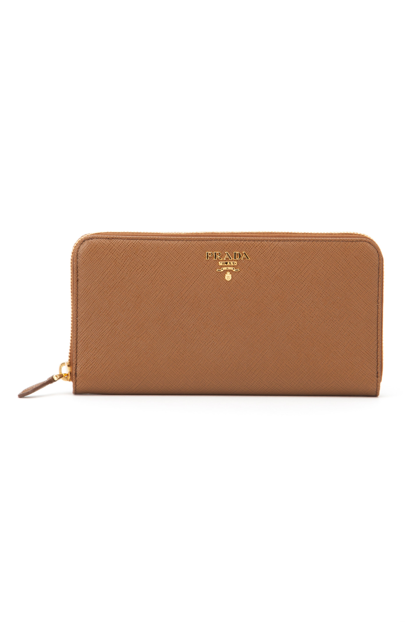 Prada Portafoglio Saffiano Metal Oro in Brown (CANNELLA) | Lyst  