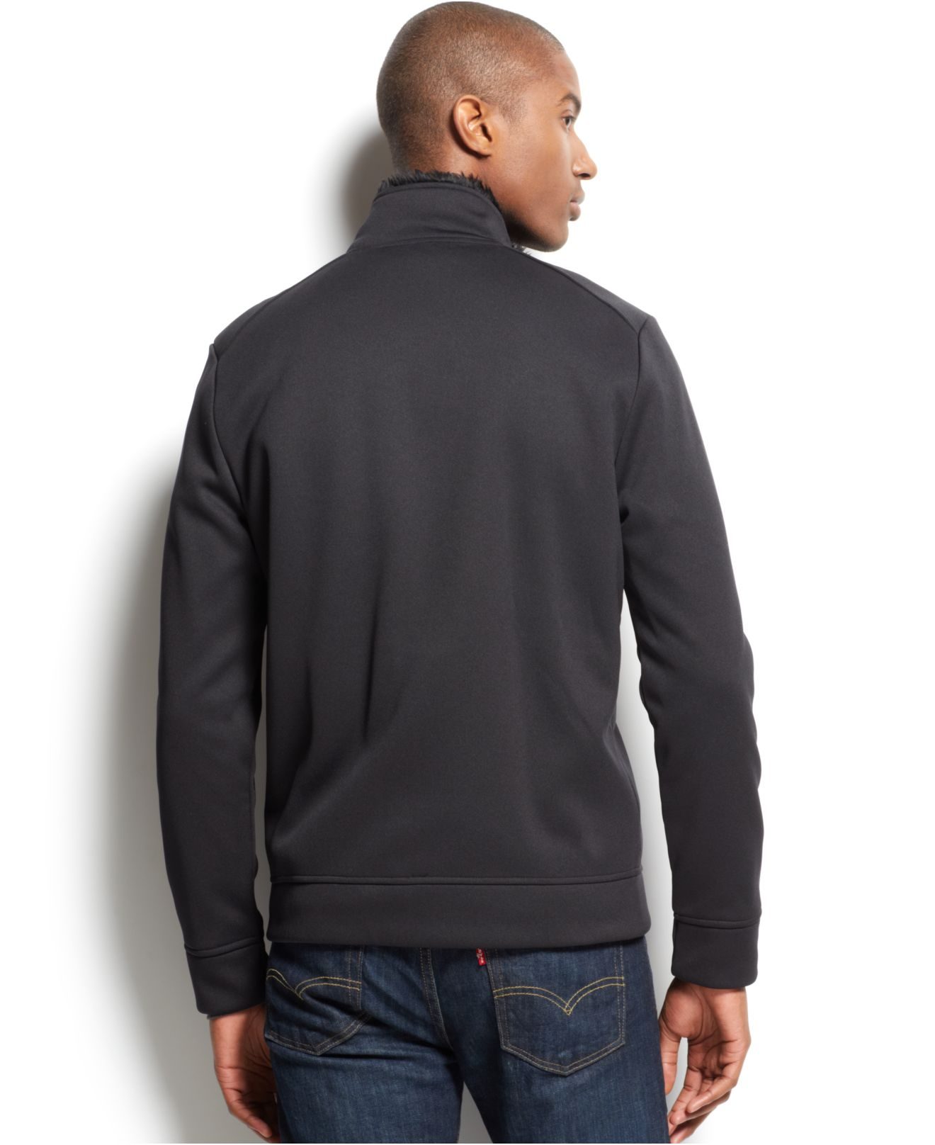 Download INC International Concepts Faux Fur Lined Walt Mock-Neck ...