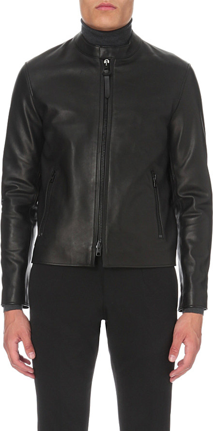 Coach Bleecker Leather Jacket in Black for Men | Lyst