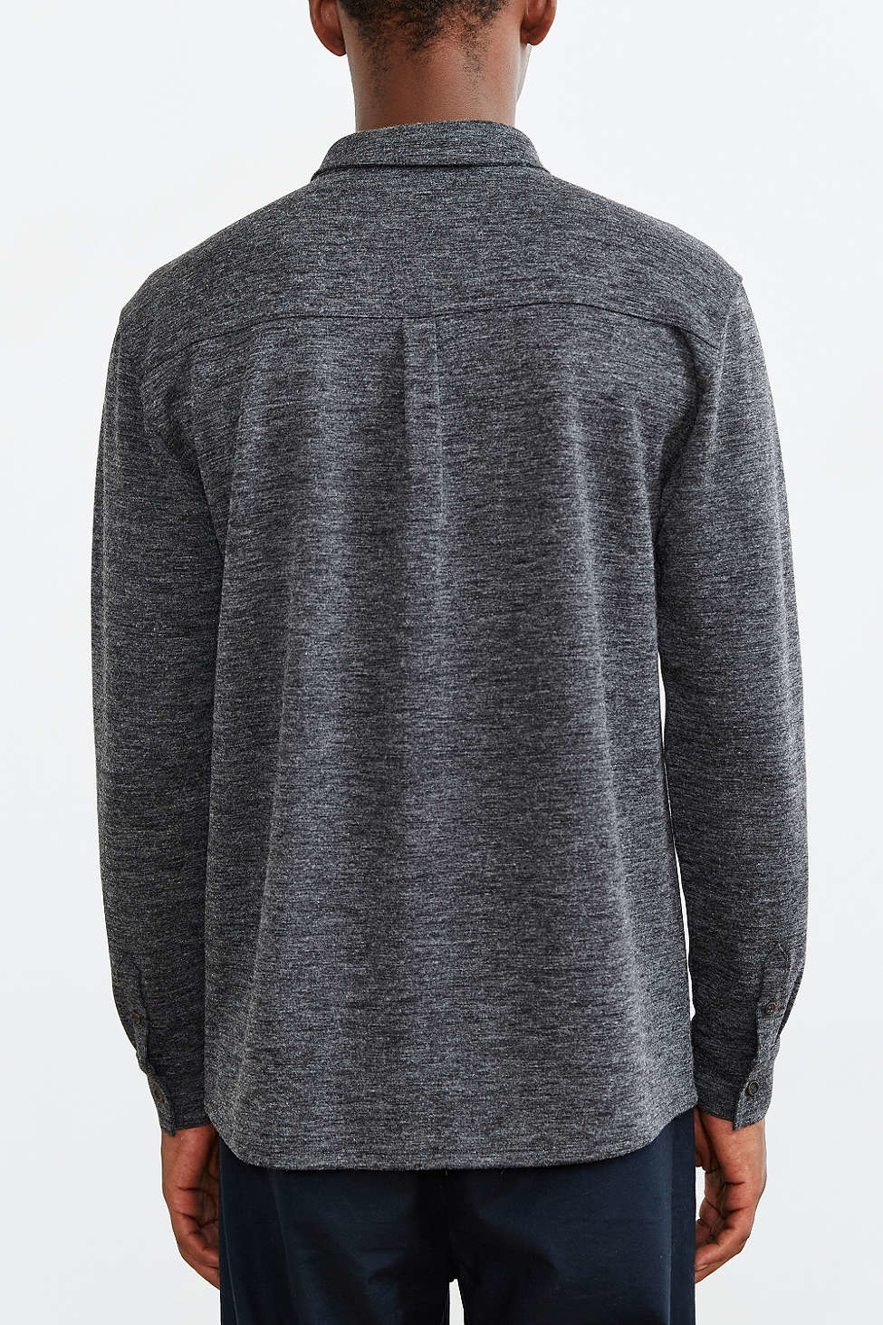 vertical striped button down mens