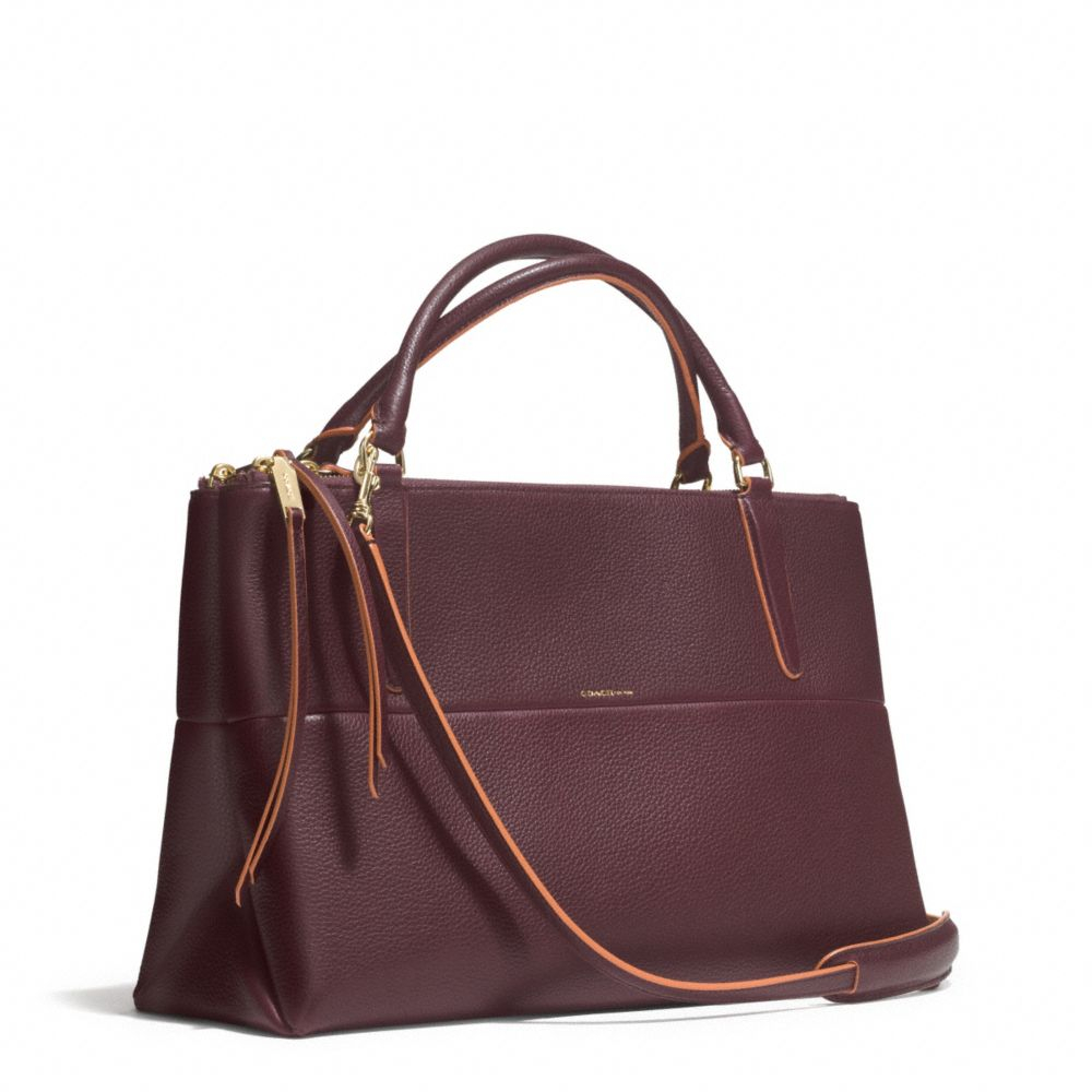 COACH Borough Bag In Edgepaint Pebbled Leather in Purple | Lyst