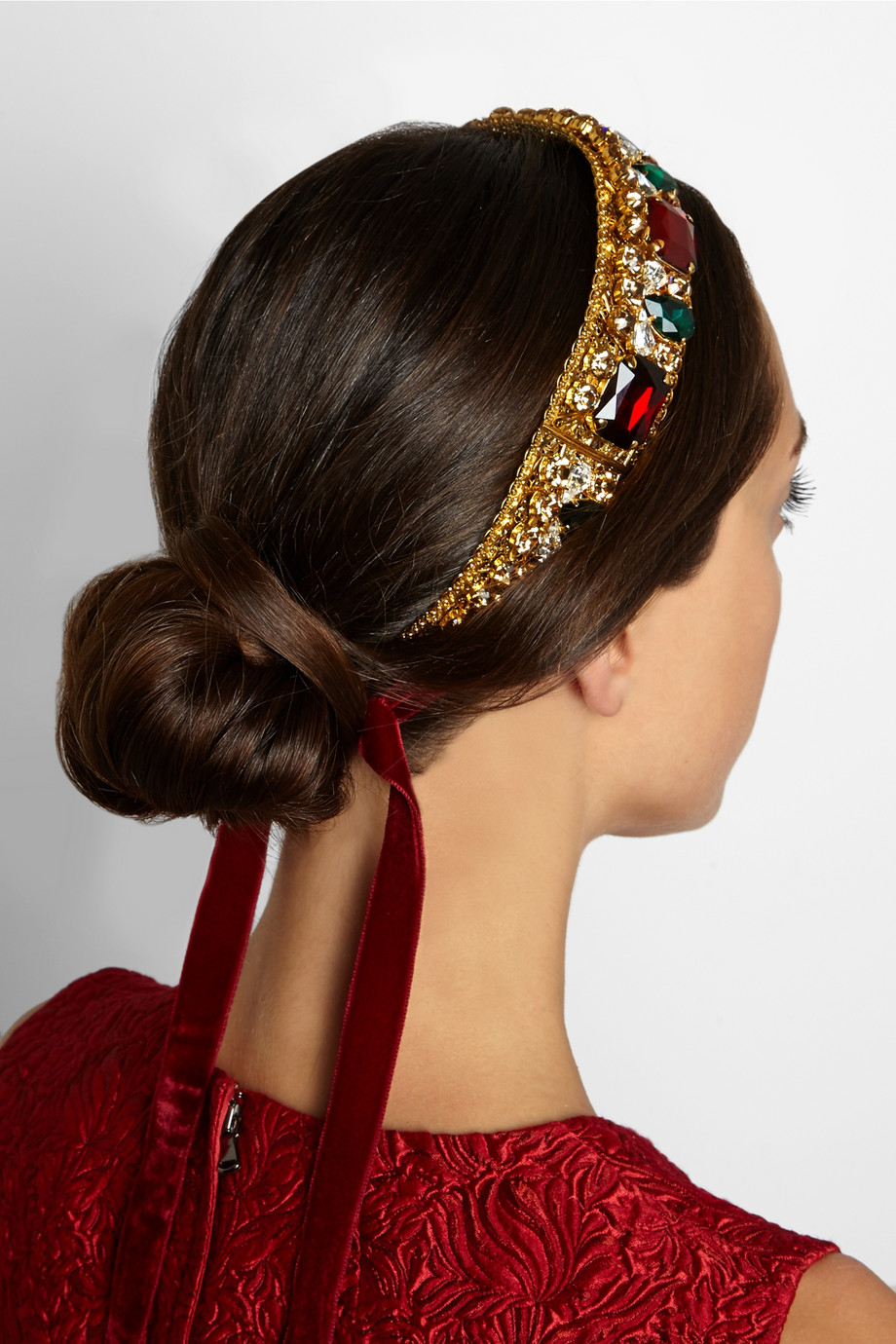 Dolce & Gabbana Gold-plated Swarovski Crystal Headband in Metallic | Lyst UK