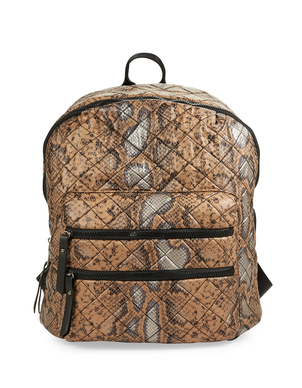steve madden black quilted backpack