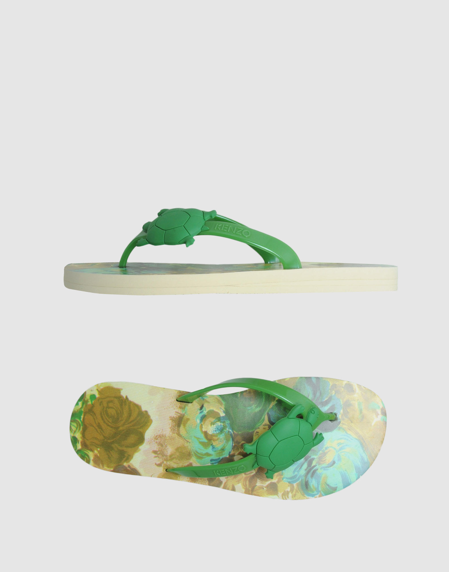 KENZO Rubber Thong Sandal in Green - Lyst