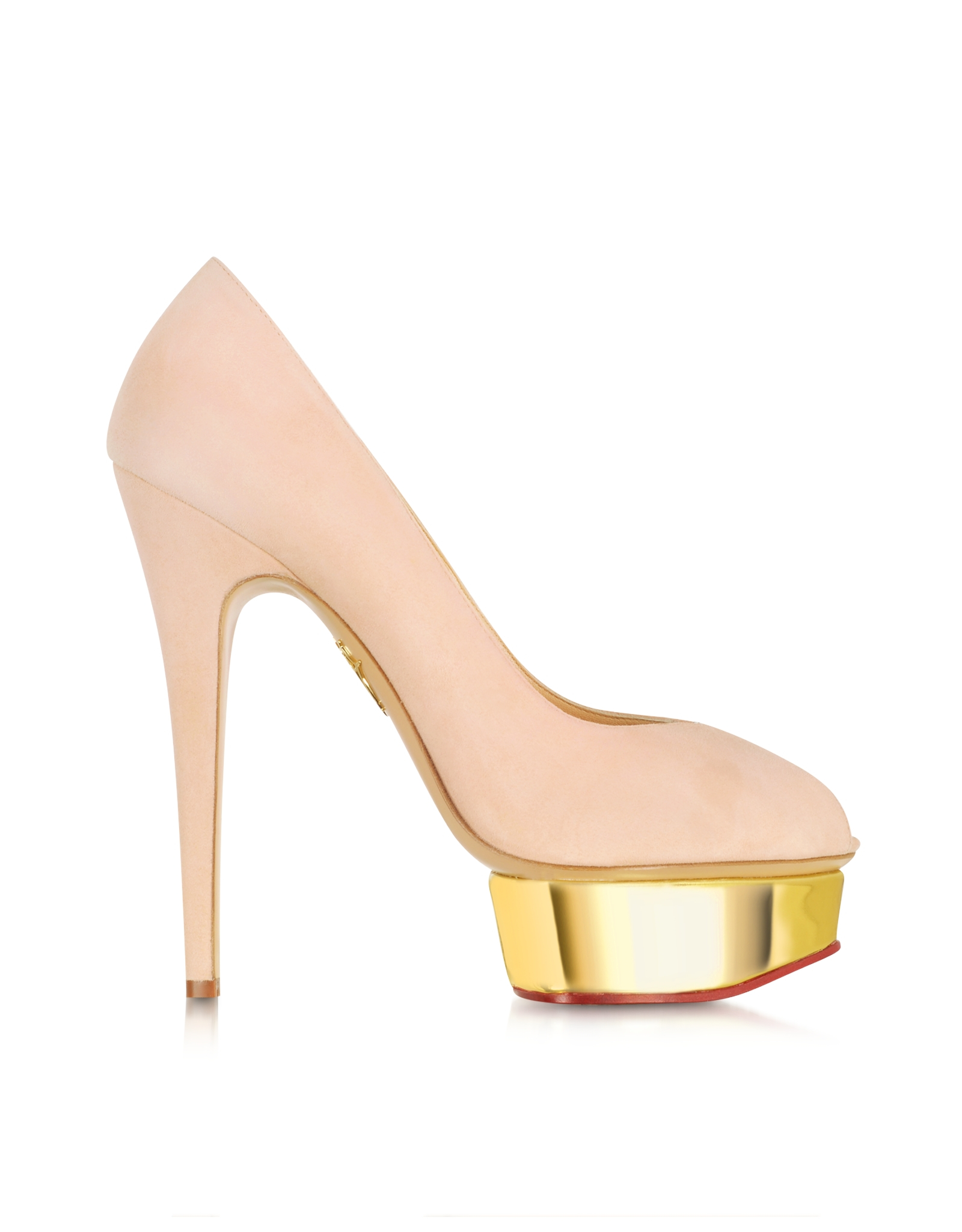 blush pink suede pumps