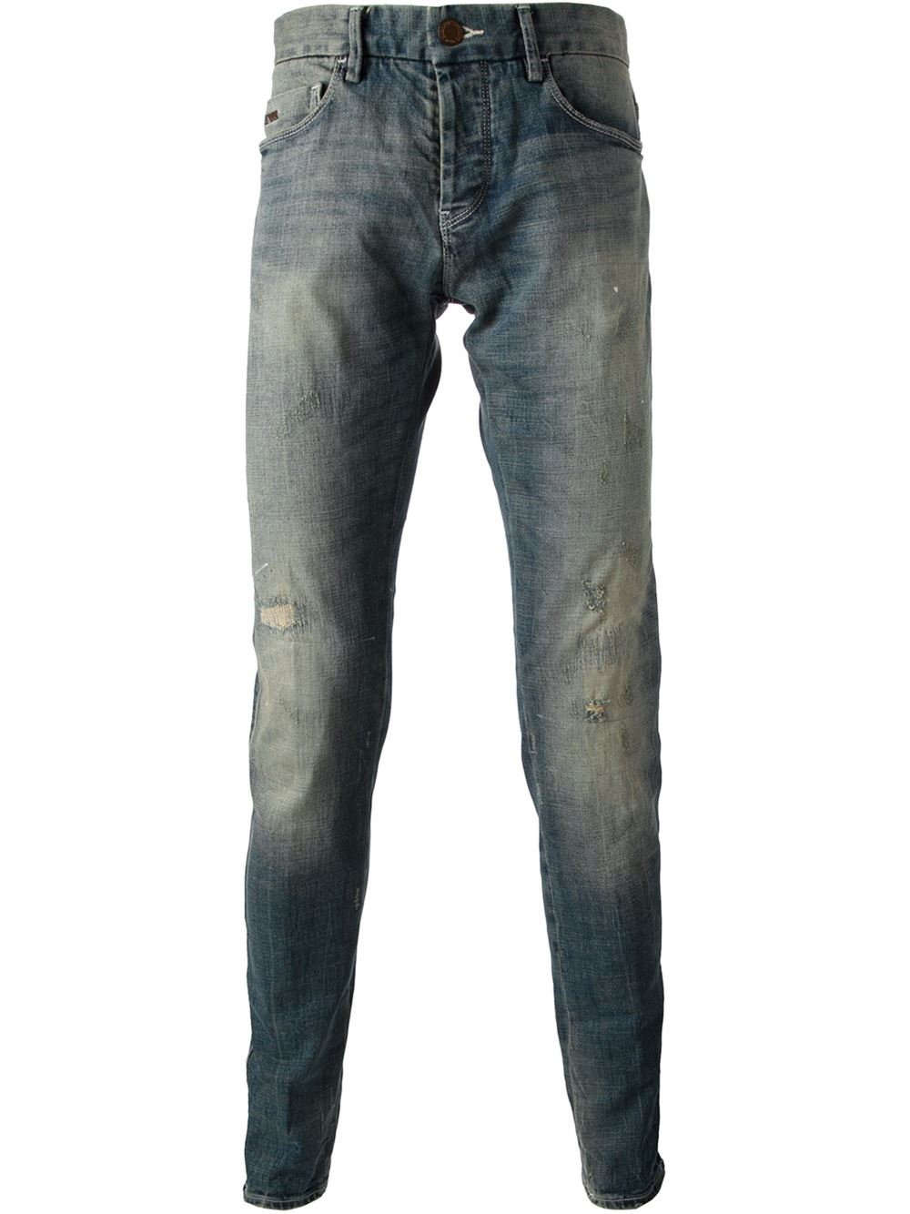 Emporio Armani Skinny Jeans in Blue for Men - Lyst