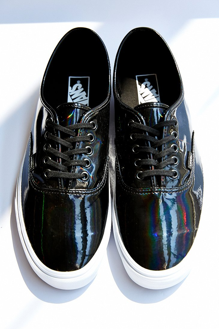 Vans Authentic Patent Leather Sneaker in Black for Men | Lyst