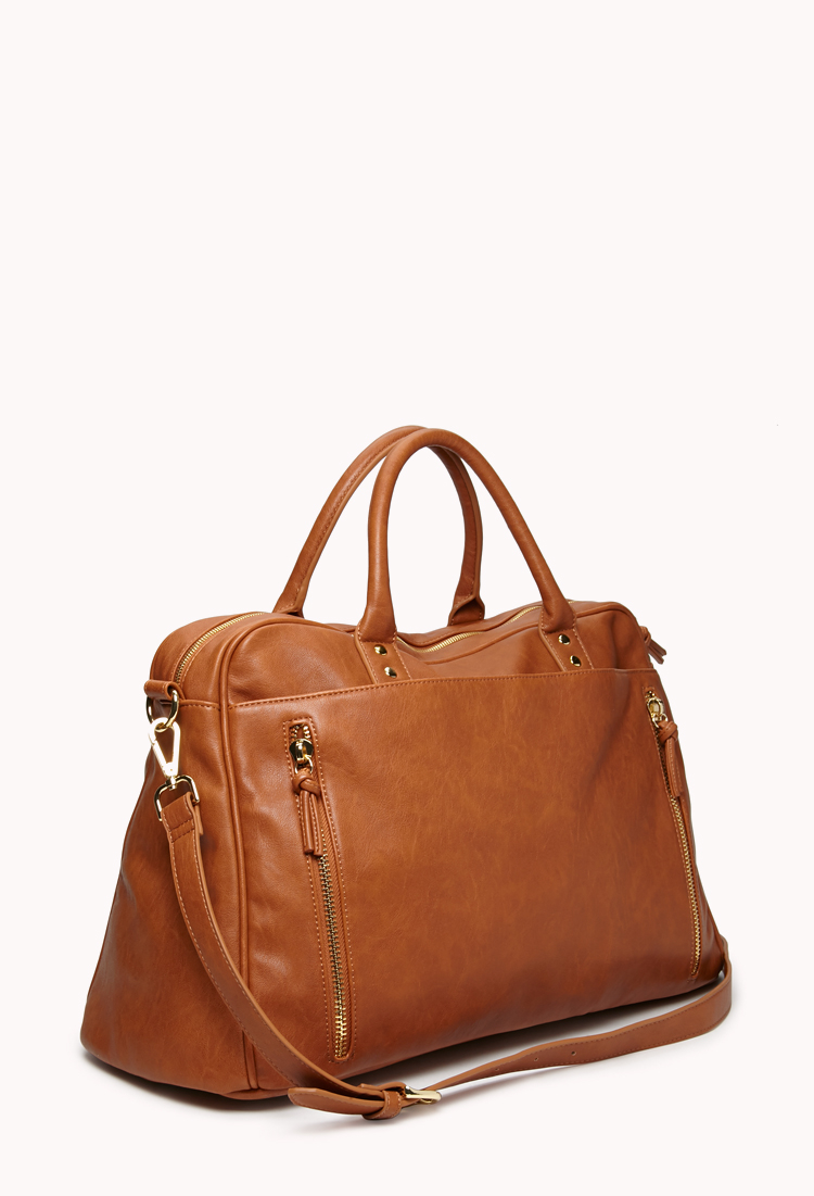 Faux Leather Duffel Bag Keweenaw Bay Indian Community