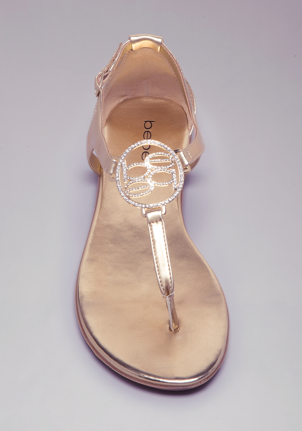 bebe gold flip flops