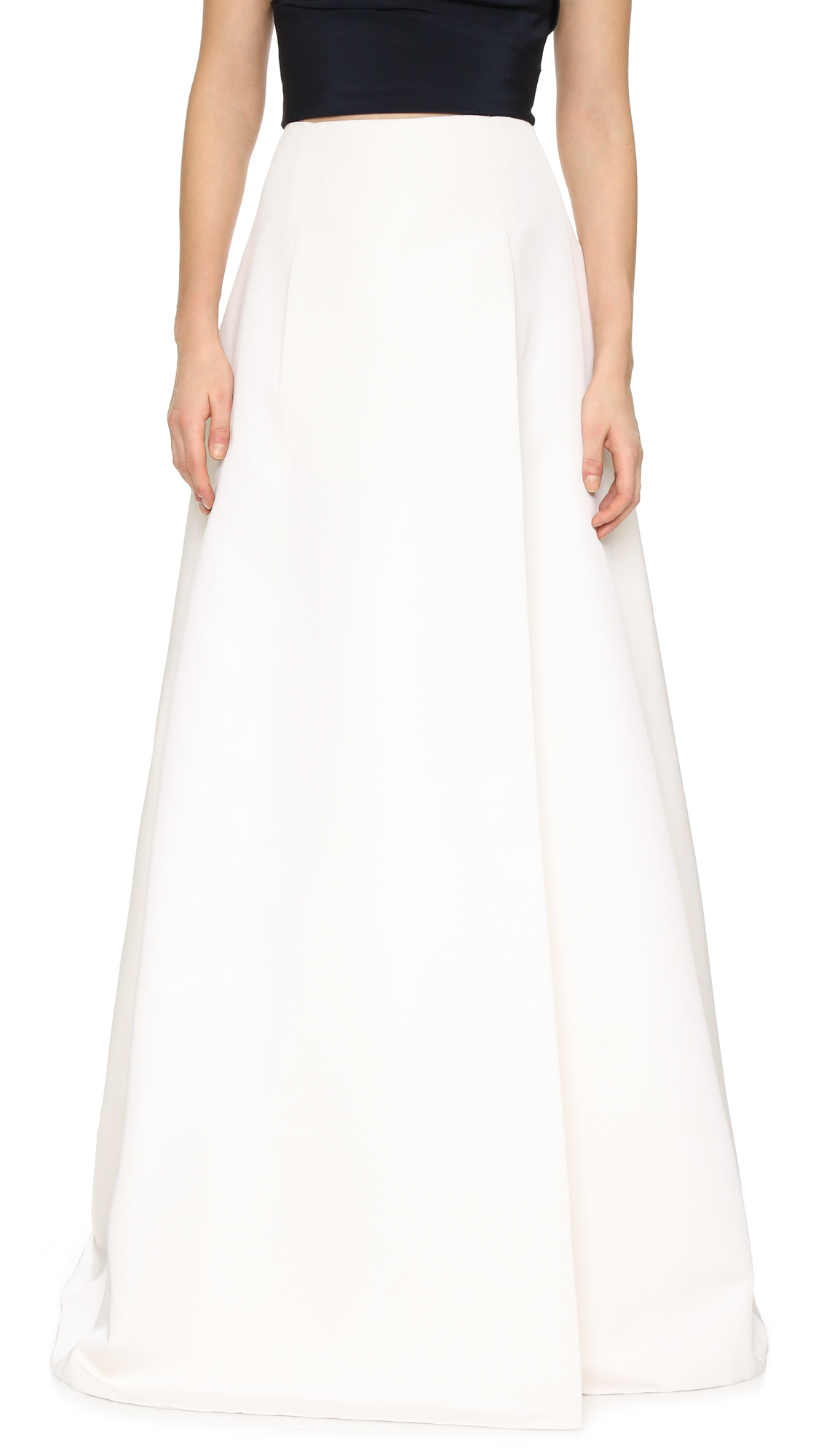 kaufmanfranco optic silk faille maxi skirt optic product 2 418379689 normal
