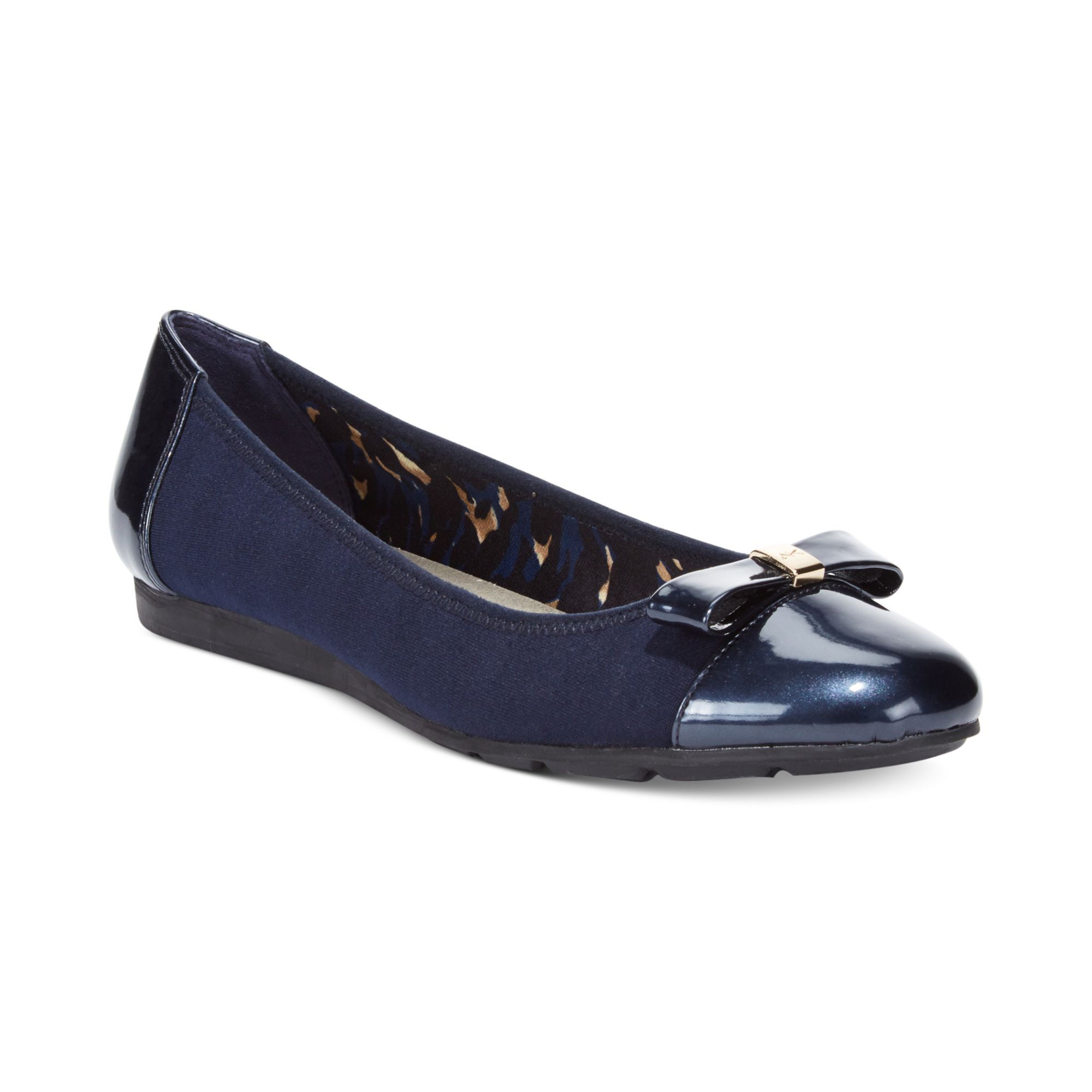 macys navy flats