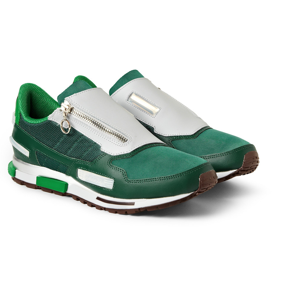 Raf Simons Zip Fastening Sneakers in Green for Men - Lyst
