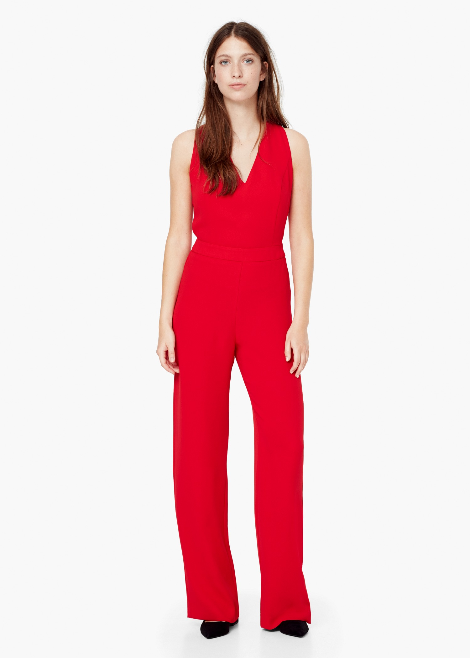 red jumpsuit mango