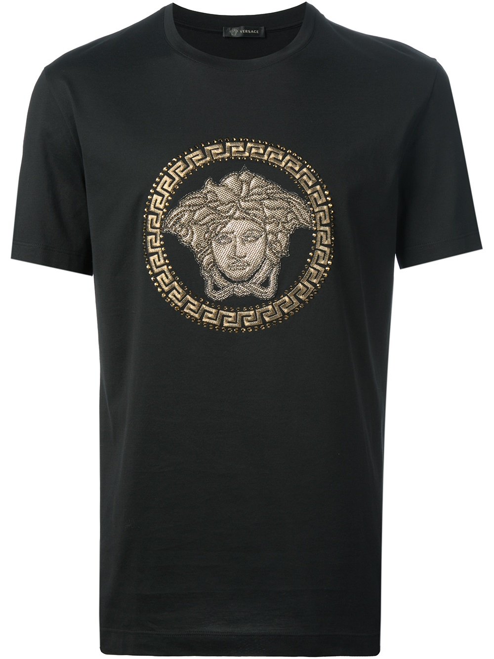 Versace Black Medusa-print Cotton T-shirt for Men | Lyst