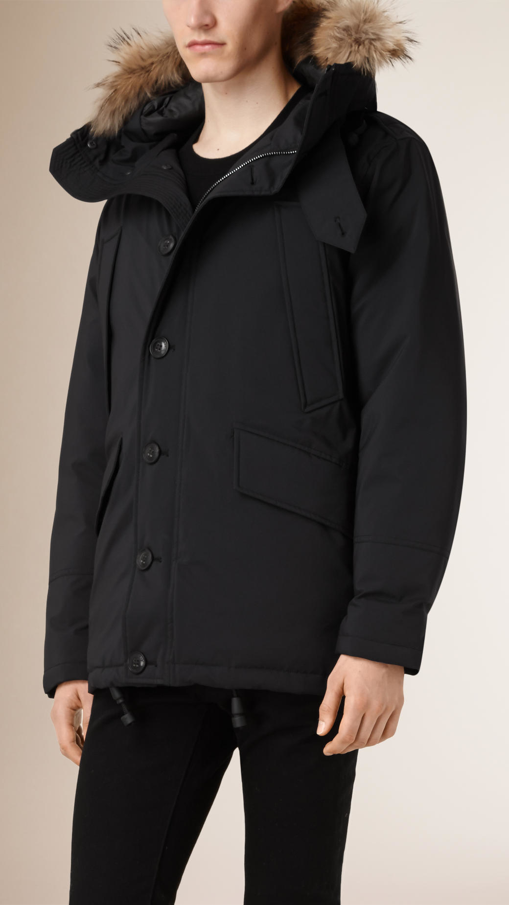 burberry down parka men's