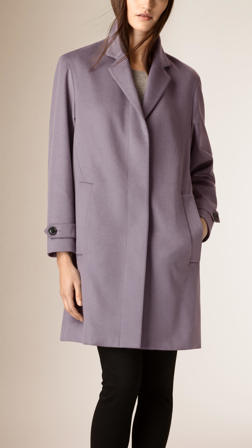 Blue Cashmere Coat Fashion Women's Coat 2017