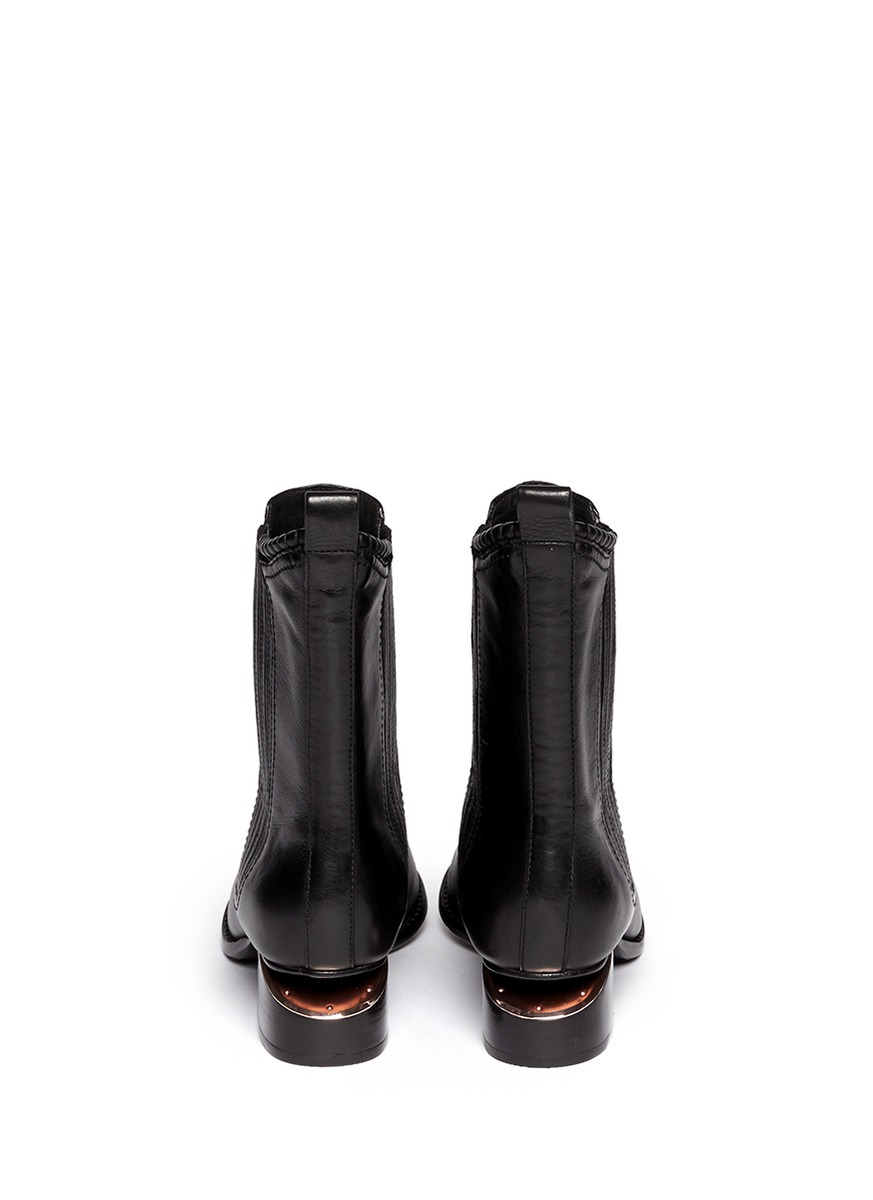 Alexander 'anouck' Heel Leather Boots in | Lyst