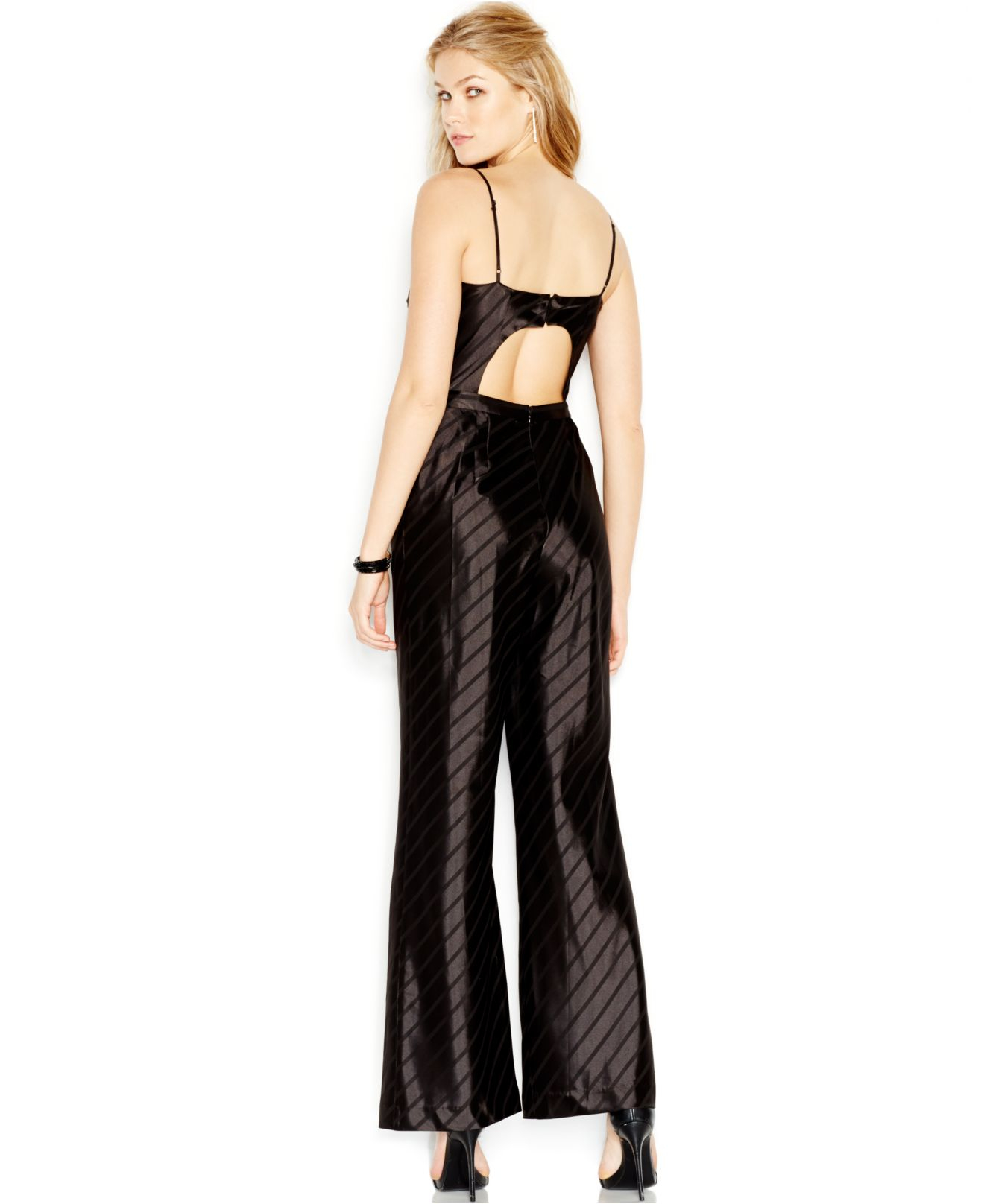 guess striped jumpsuit