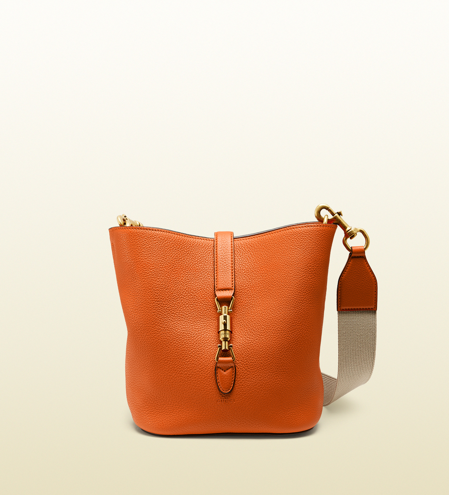 Lyst Gucci Jackie Soft Leather Bucket Bag in Orange