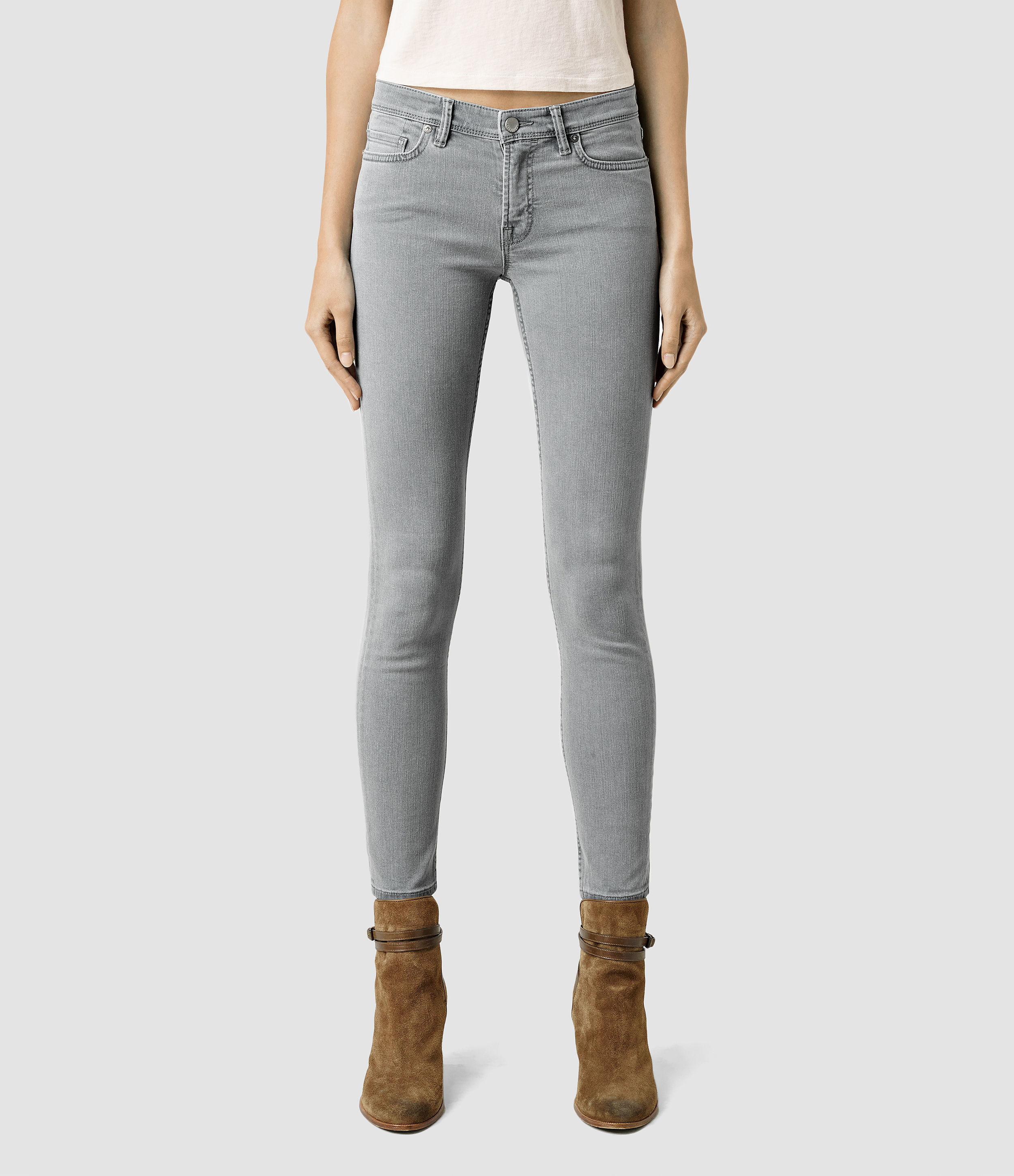 AllSaints Mast Jeans / Light Grey in 