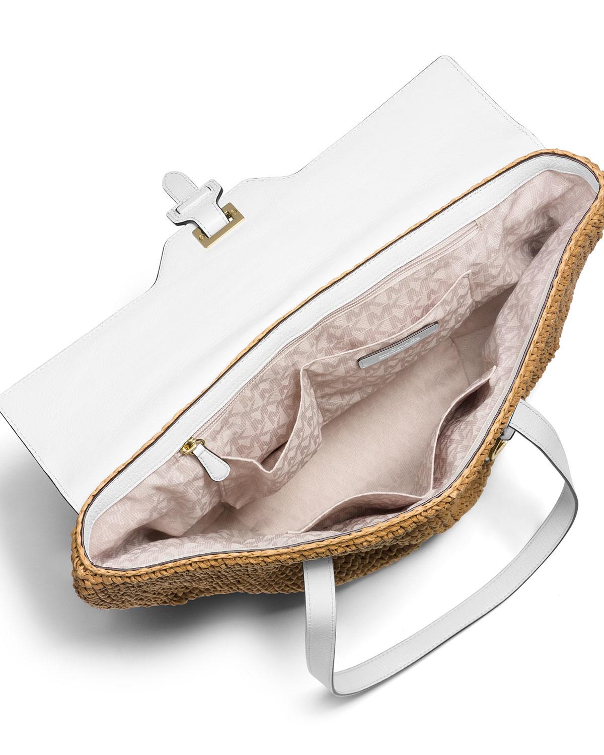 michael kors straw tote bag