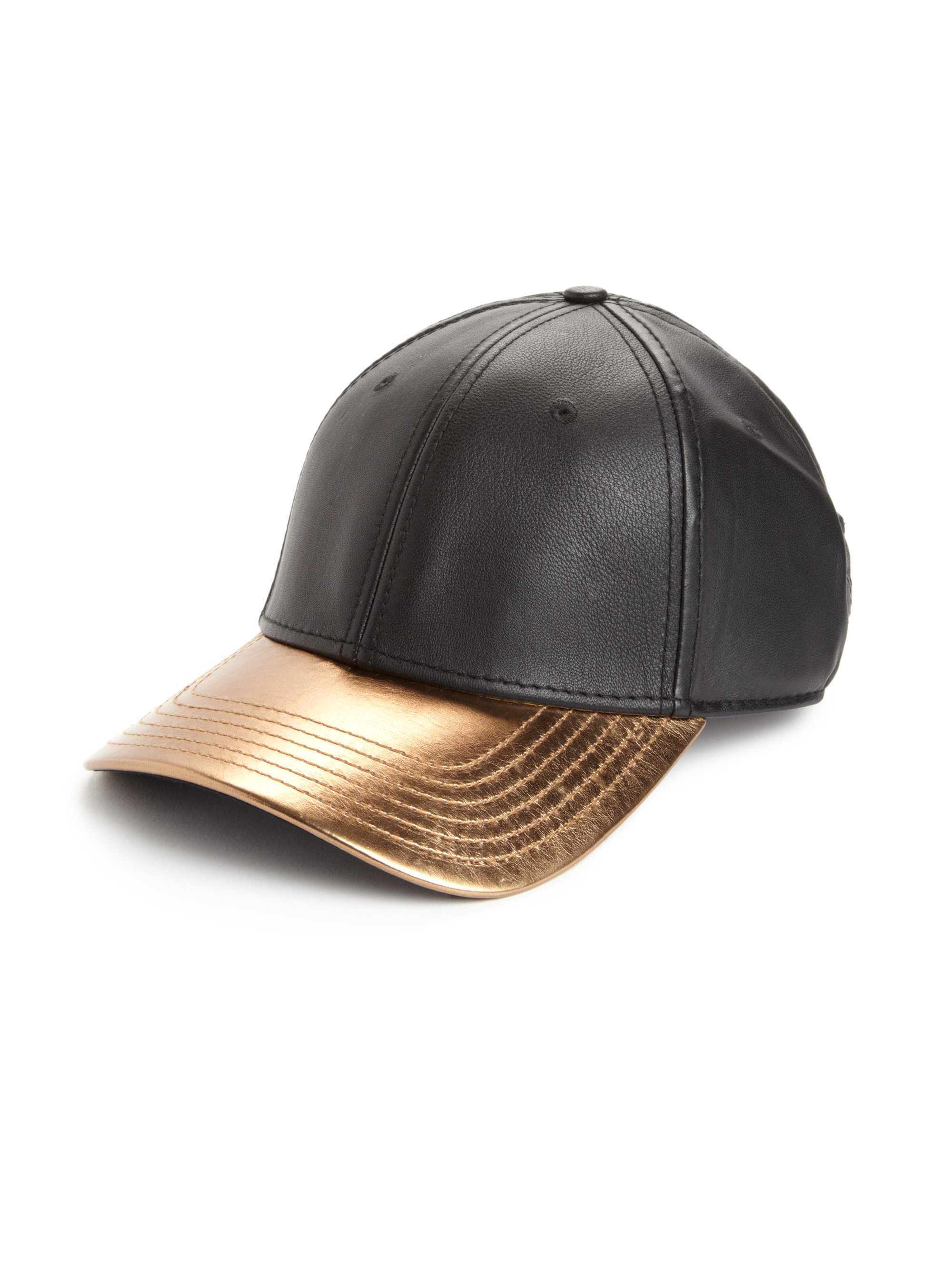 gents leather baseball cap