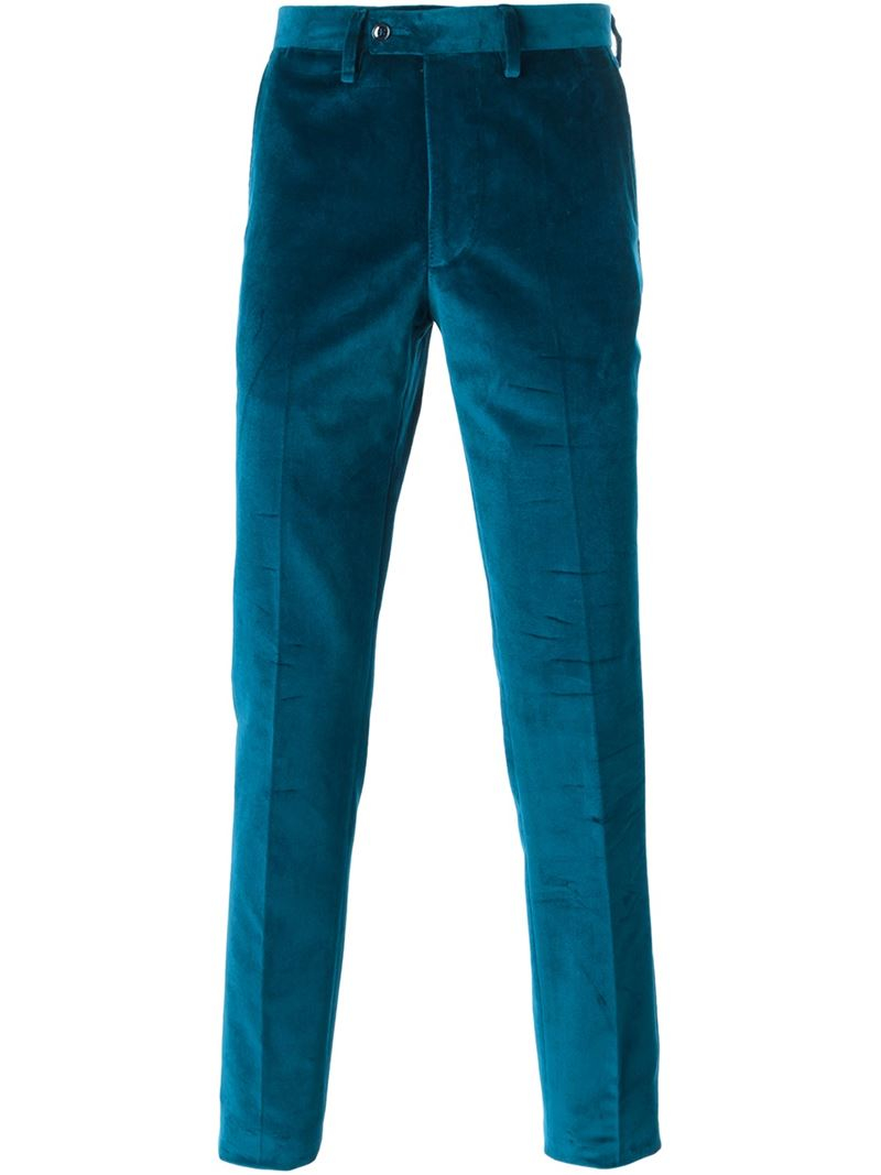 Mp Massimo Piombo Velvet Trousers in 