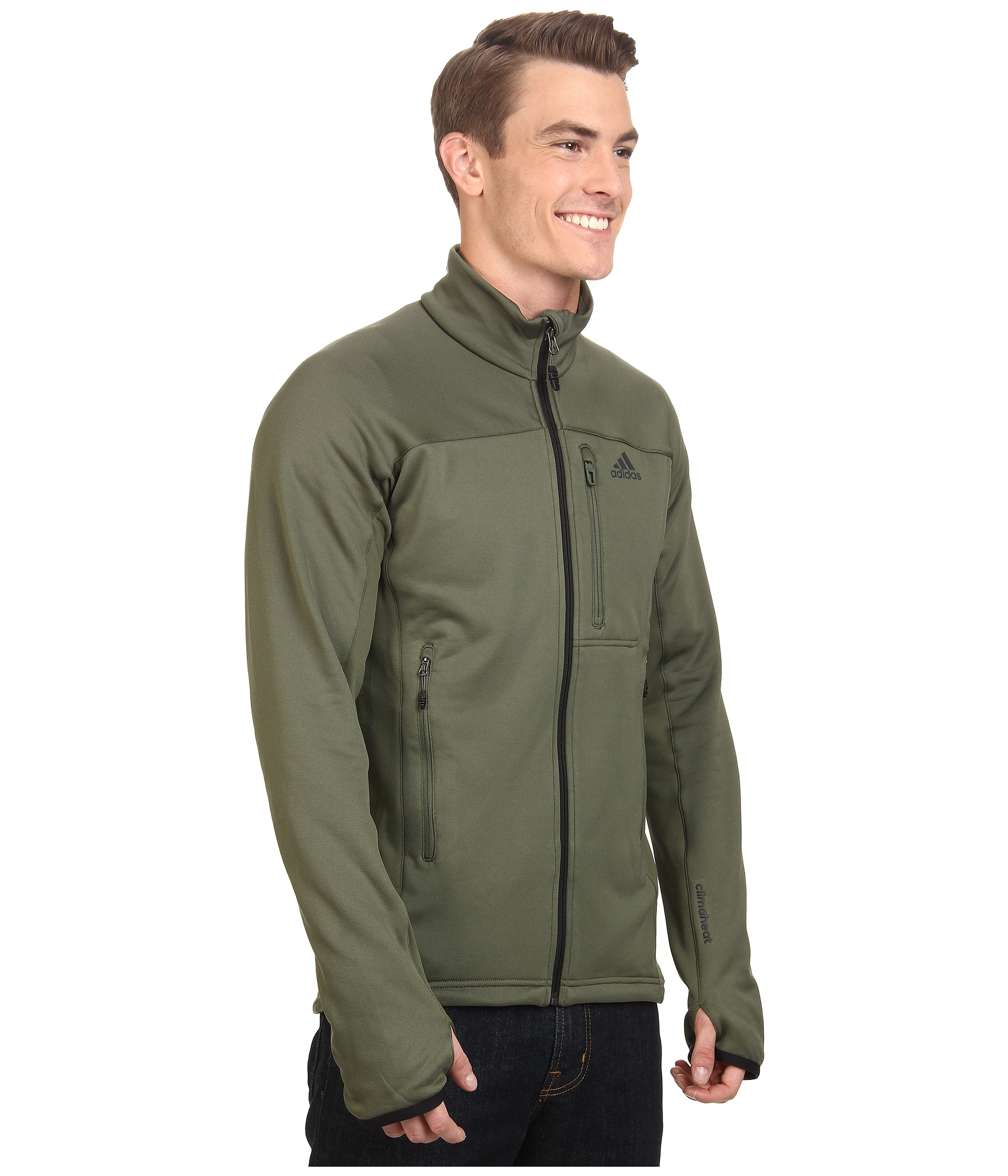 adidas Terrex Swift Hollow Fleece Jacket in Green for Men - Lyst