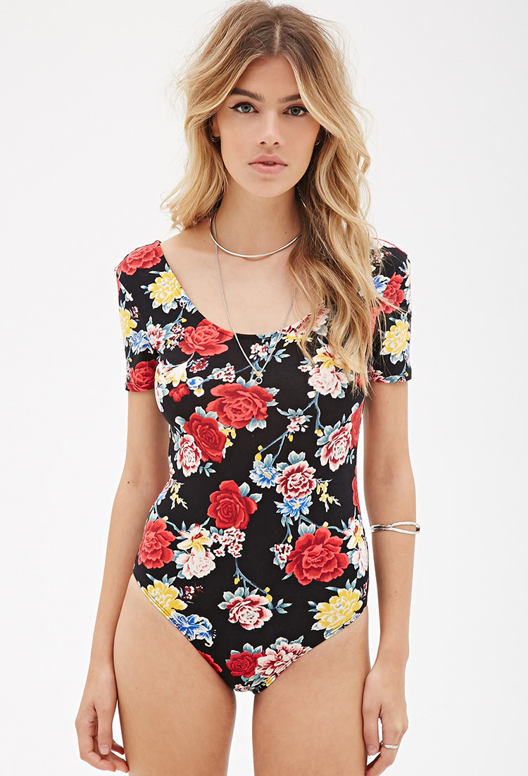 floral print bodysuit