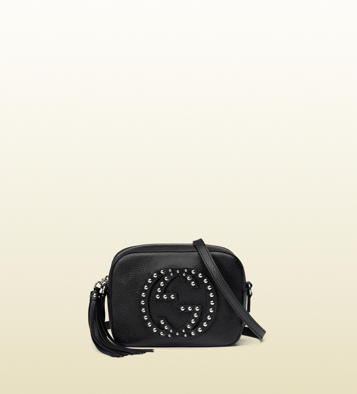 soho small leather disco bag black